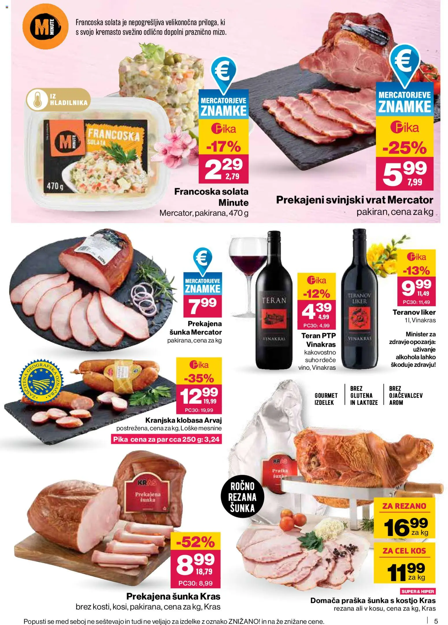 Novi Mercator katalog ponudbe – veljaven od 26.03.2026 | Stran: 5 | Izdelki: Kos, Sunka, Solata