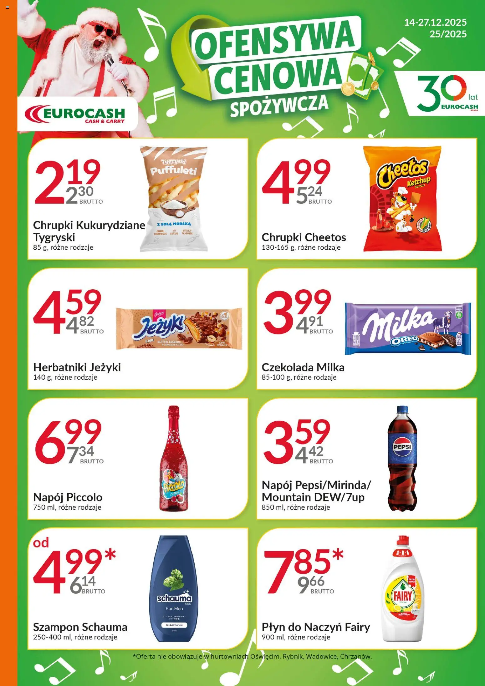 Eurocash Gazetka - Ofensywa Spożywcza od 14.12.2025 | Strona: 3 | Produkty: Płyn do naczyń fairy, Chrupki, Czekolada, Fairy
