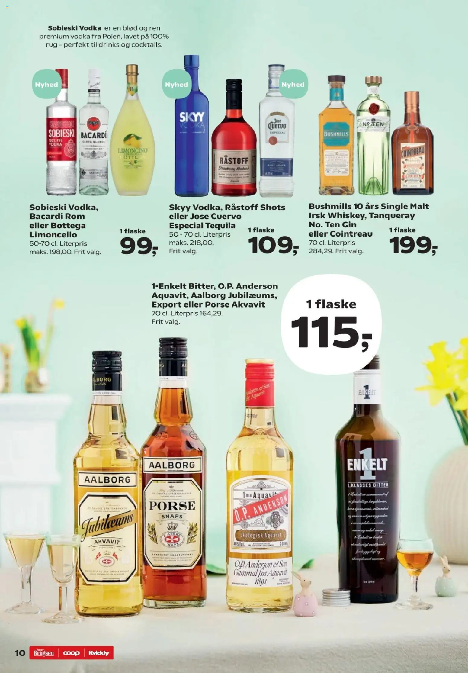 Kvickly tilbudsavis – gyldig fra 06.03.2026 | Side: 10 | Produkter: Gin, Vodka, Rom