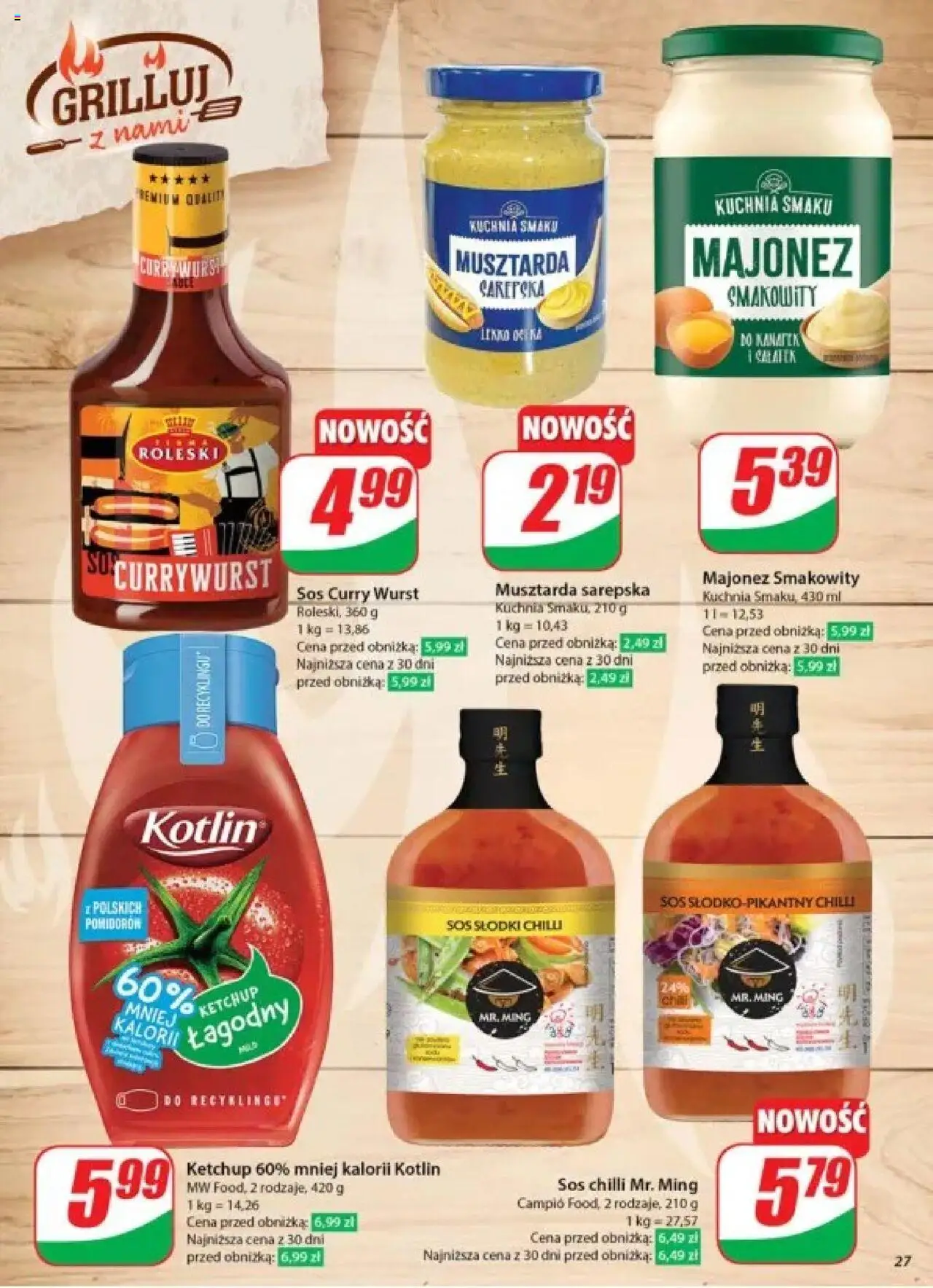 Dino Gazetka od 28.05.2025 | Strona: 27 | Produkty: Sos curry, Musztarda, Majonez, Sos