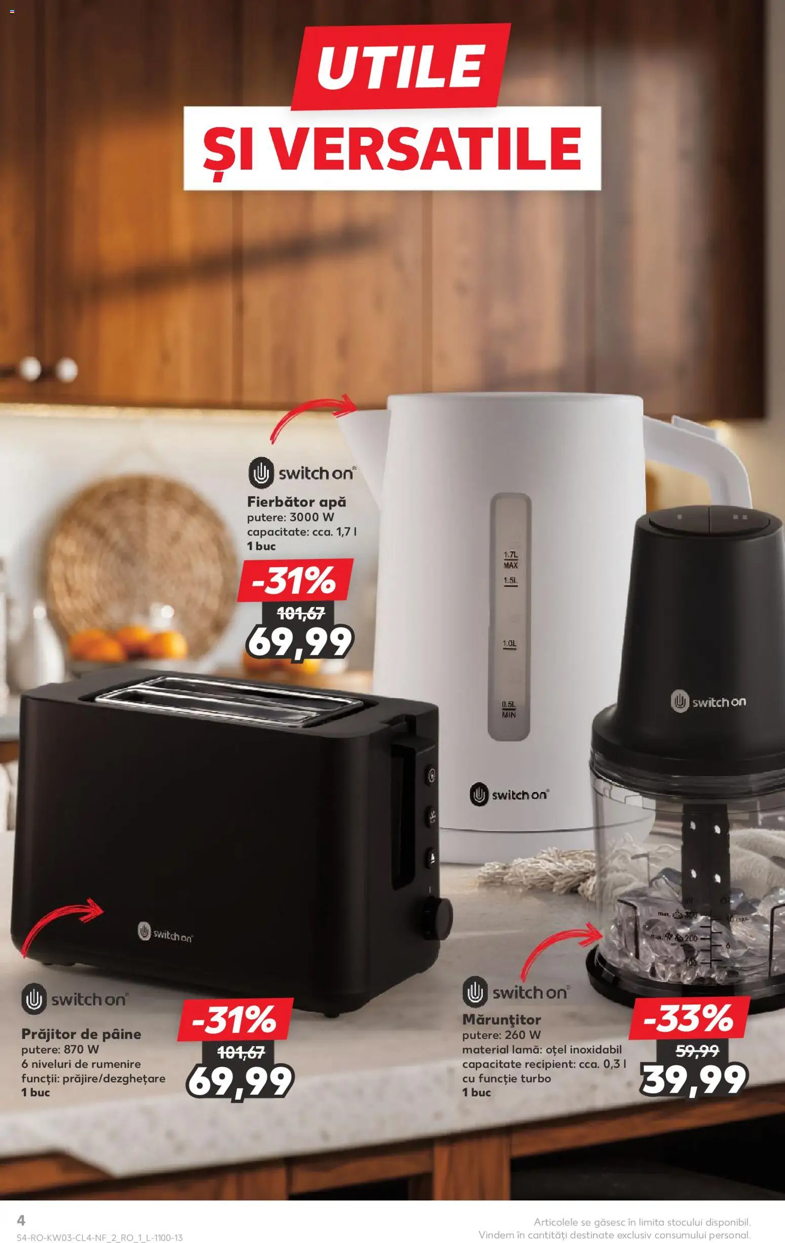 Noul catalog Kaufland – valabil de la 14.01.2026 | Pagină: 4 | Produse: Toaster, Pâine, Apă