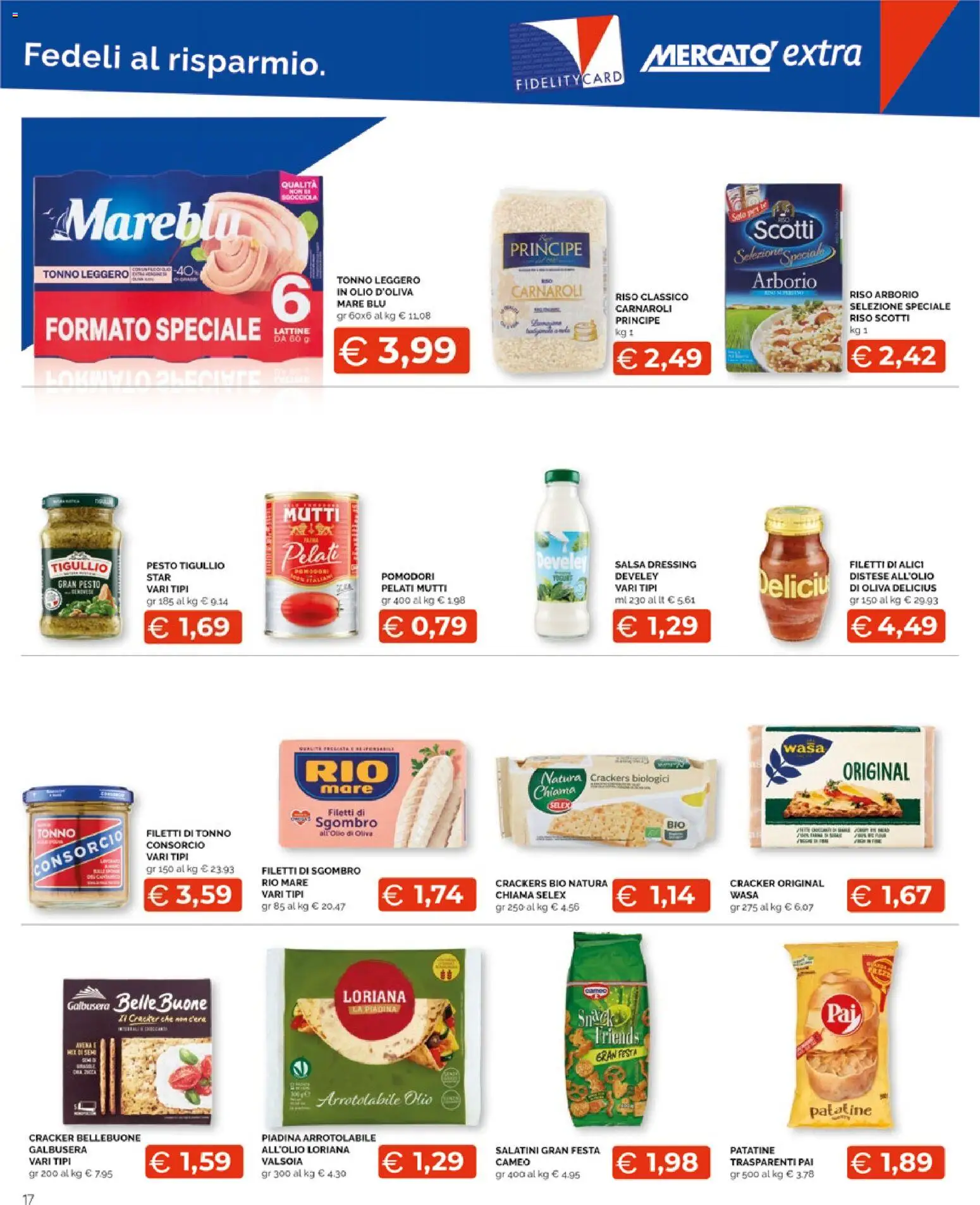 Volantino Mercatò del 23.04.2026 | Pagina: 17 | Prodotti: Salatini, Tè, Pomodori, Tonno