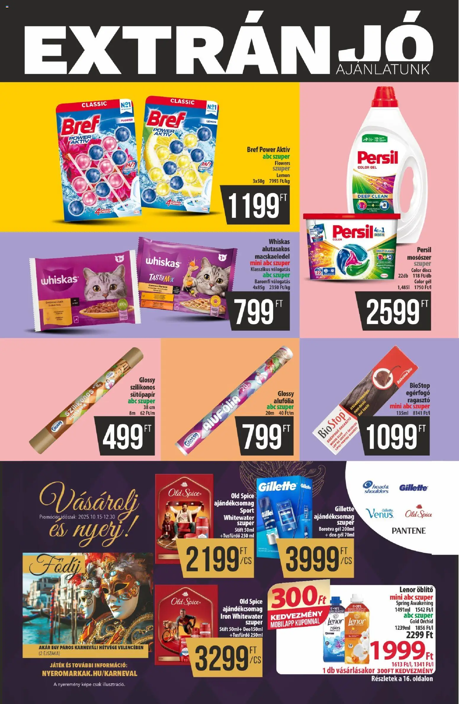 COOP akciós ujság - amely érvényes a következő dátumtól: 20.11.2025 | Oldal: 15 | Termékek: Old spice, Persil, Ragasztó, Borotva