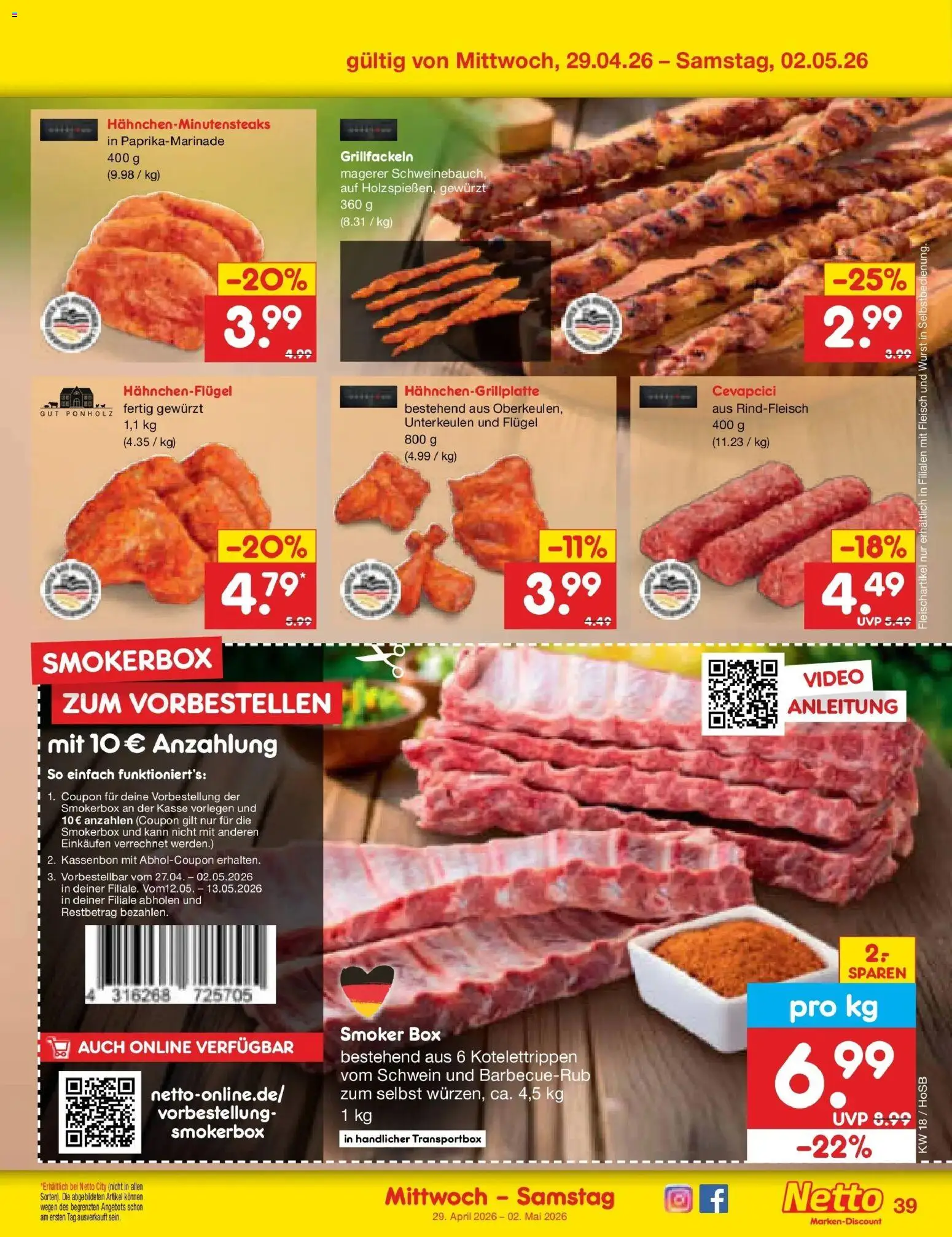 Netto Marken-Discount Prospekt Hannover	 – gültig ab 27.04.2026 | Seite: 53 | Produkte: Cevapcici, Wurst, Rindfleisch, Fleisch