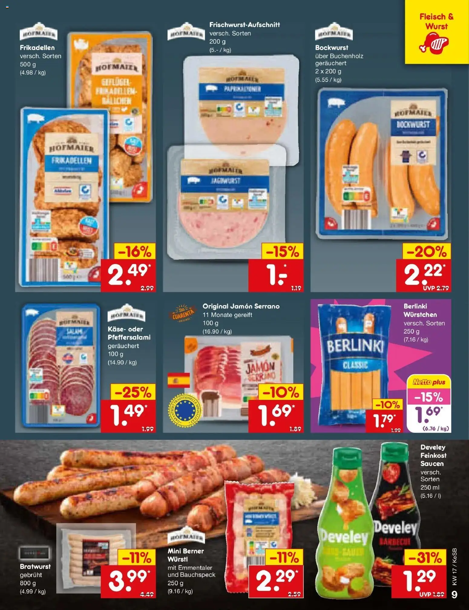 Netto Marken-Discount Prospekt Bonn	 – gültig ab 20.04.2026 | Seite: 11 | Produkte: Bockwurst, Käse, Würstl, Fleisch