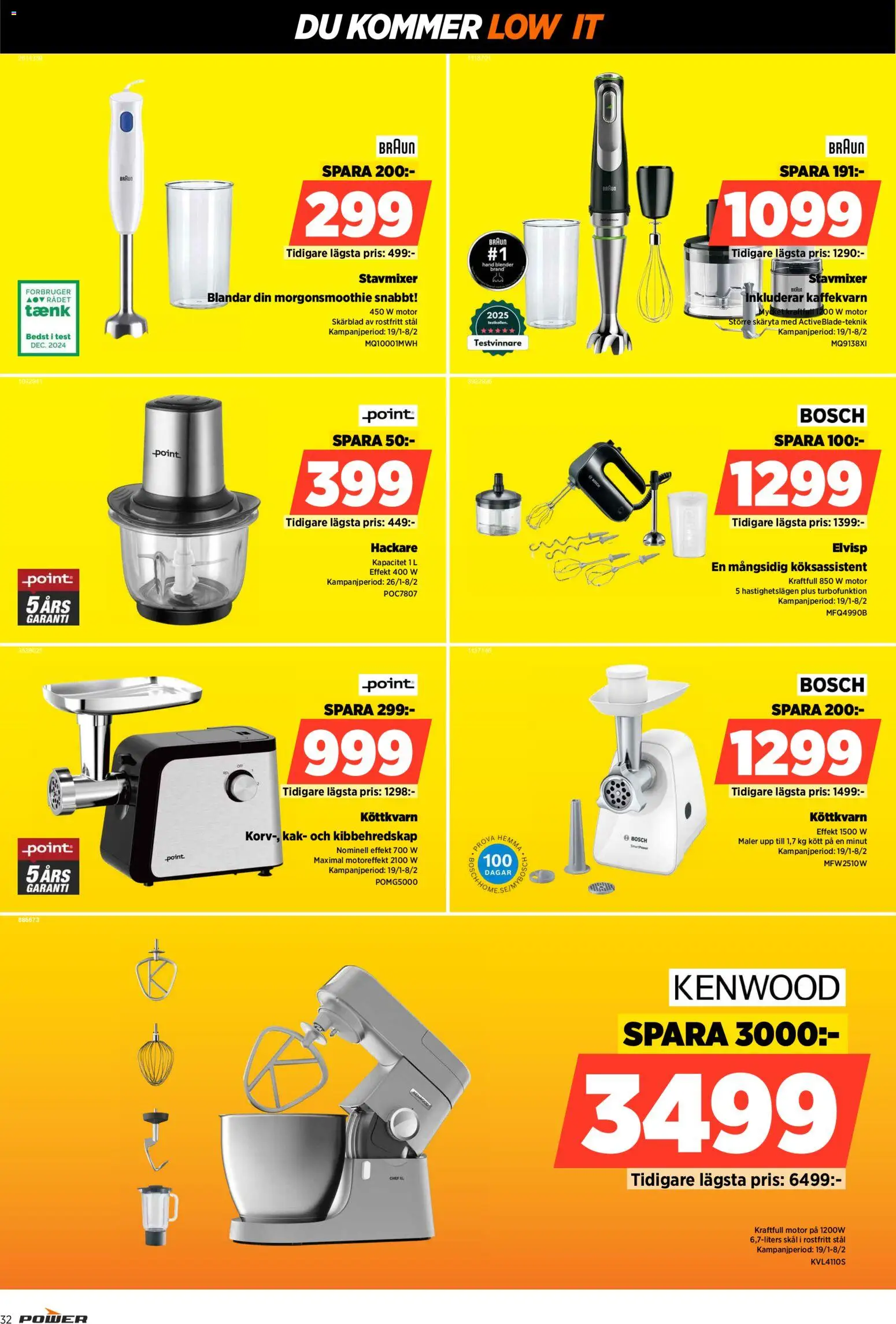 Power reklamblad aktuell från 19.01.2026 | Sida: 32 | Produkter: Stavmixer, Elvisp, Blender