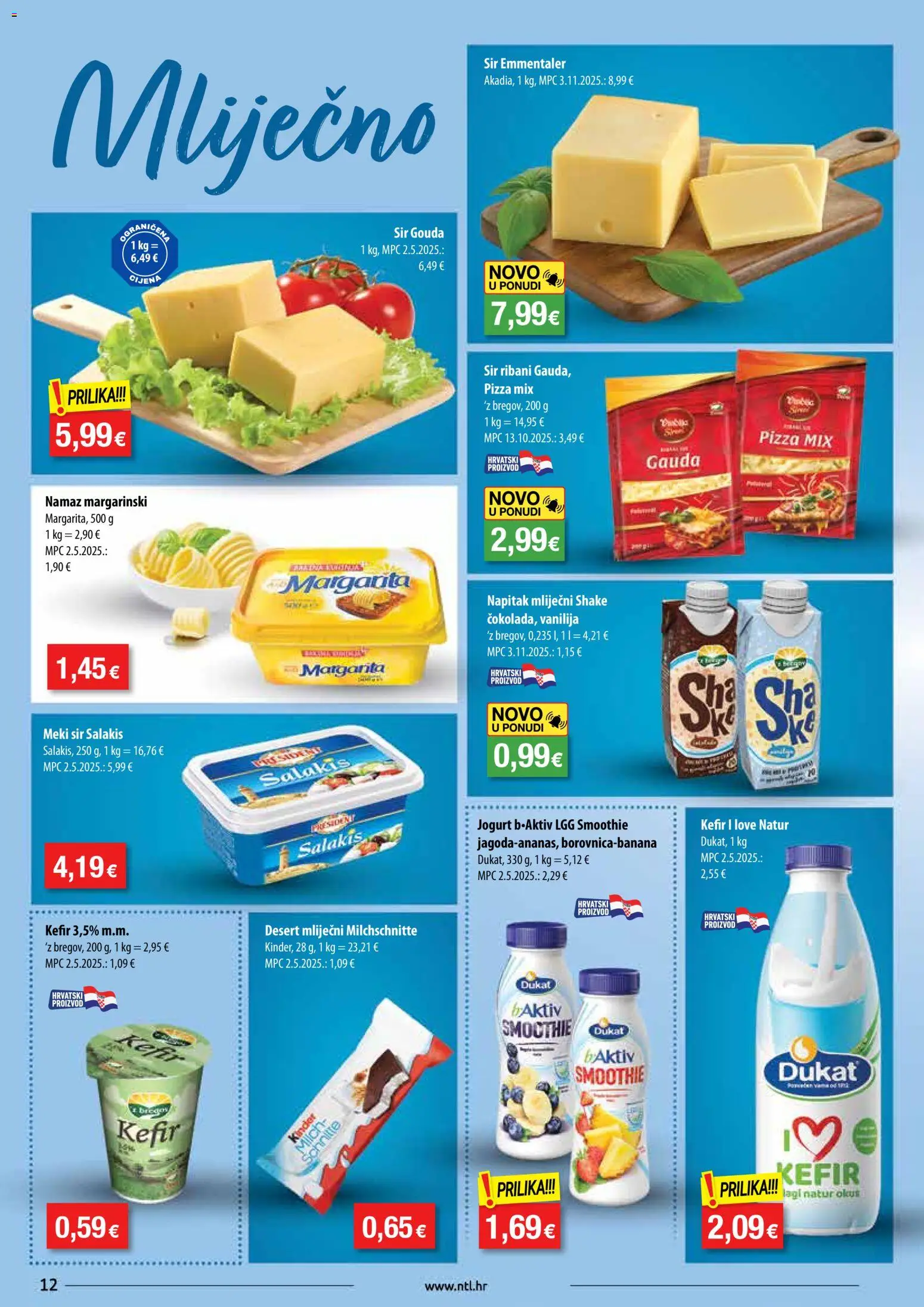 NTL katalog | vrijedi od 26.11.2025 | Stranica: 12 | Proizvodi: Gauda, Jogurt, Smoothie, Gouda