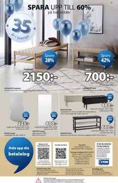 JYSK erbjudanden - Förhandsvisning av reklamblad från butik JYSK aktuell från 30.03.2026 | Sida: 23 | Produkter: Bänk, Dagbädd, Spegel, Telefon