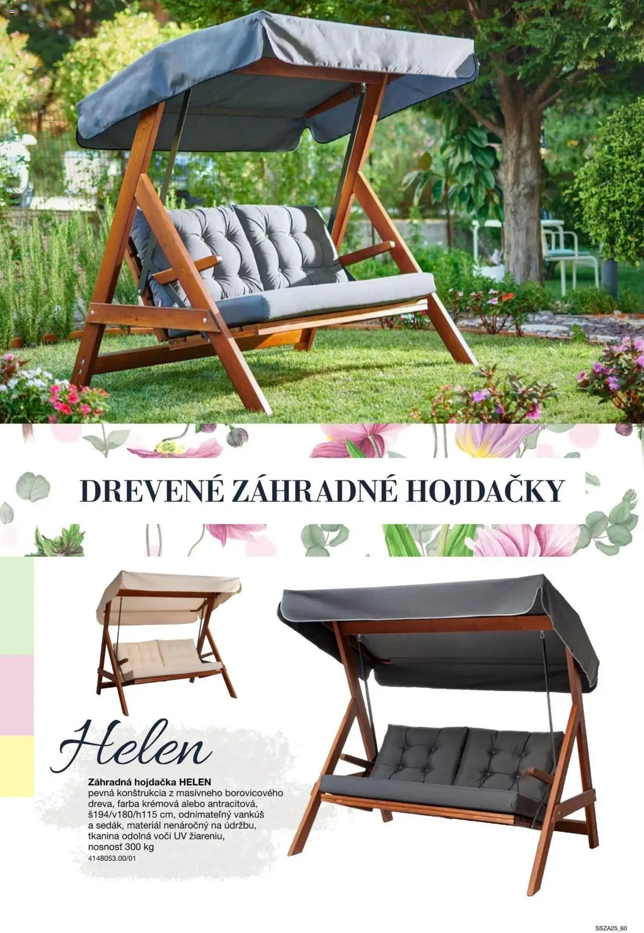 Nové Sconto nábytok akcie – leták je platný od 21.02.2025 | Strana: 60 | Produkty: Vankúš, Zahradná hojdačka, Hojdačka
