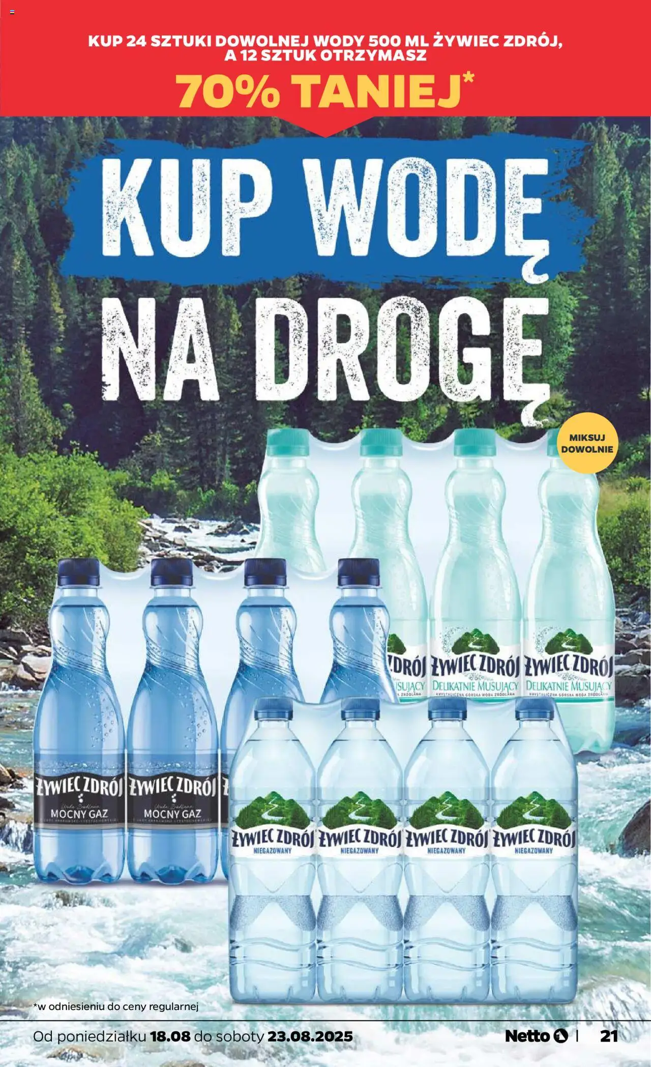 Netto gazetka - Spożywcza od 18.08.2025 | Strona: 21 | Produkty: Woda