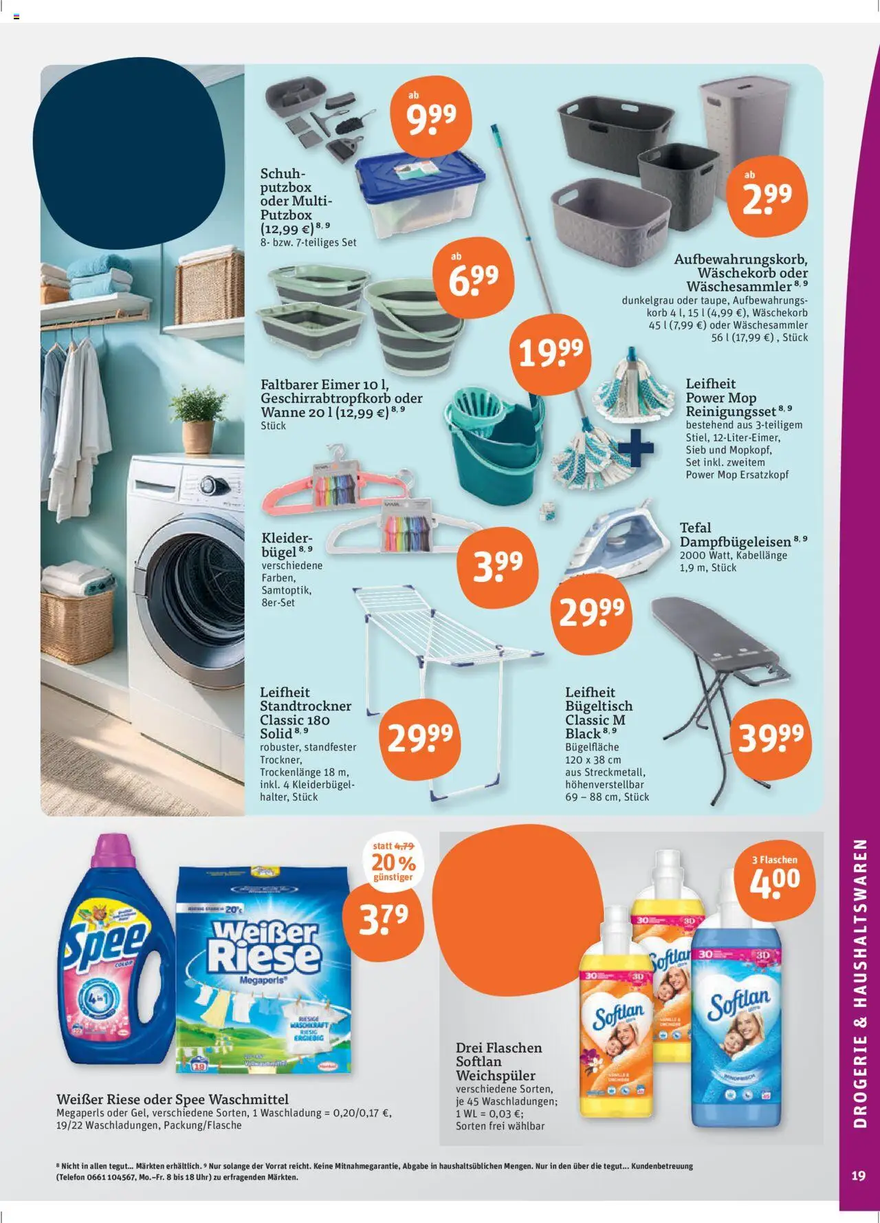 Tegut Prospekt - gültig ab dem 21.08.2025 | Seite: 21 | Produkte: Korb, Kleiderbügel, Weichspüler, Waschmittel
