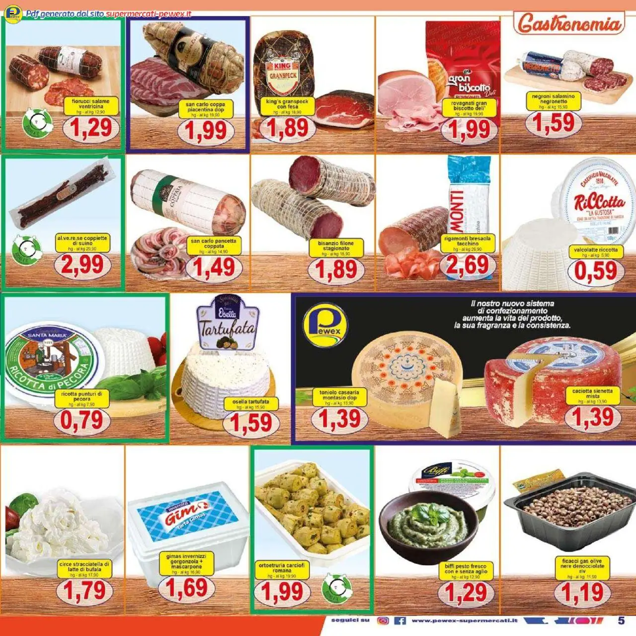 Volantino Pewex del 25.07.2025 | Pagina: 5 | Prodotti: Olive, Torta, Gorgonzola, Fragranza