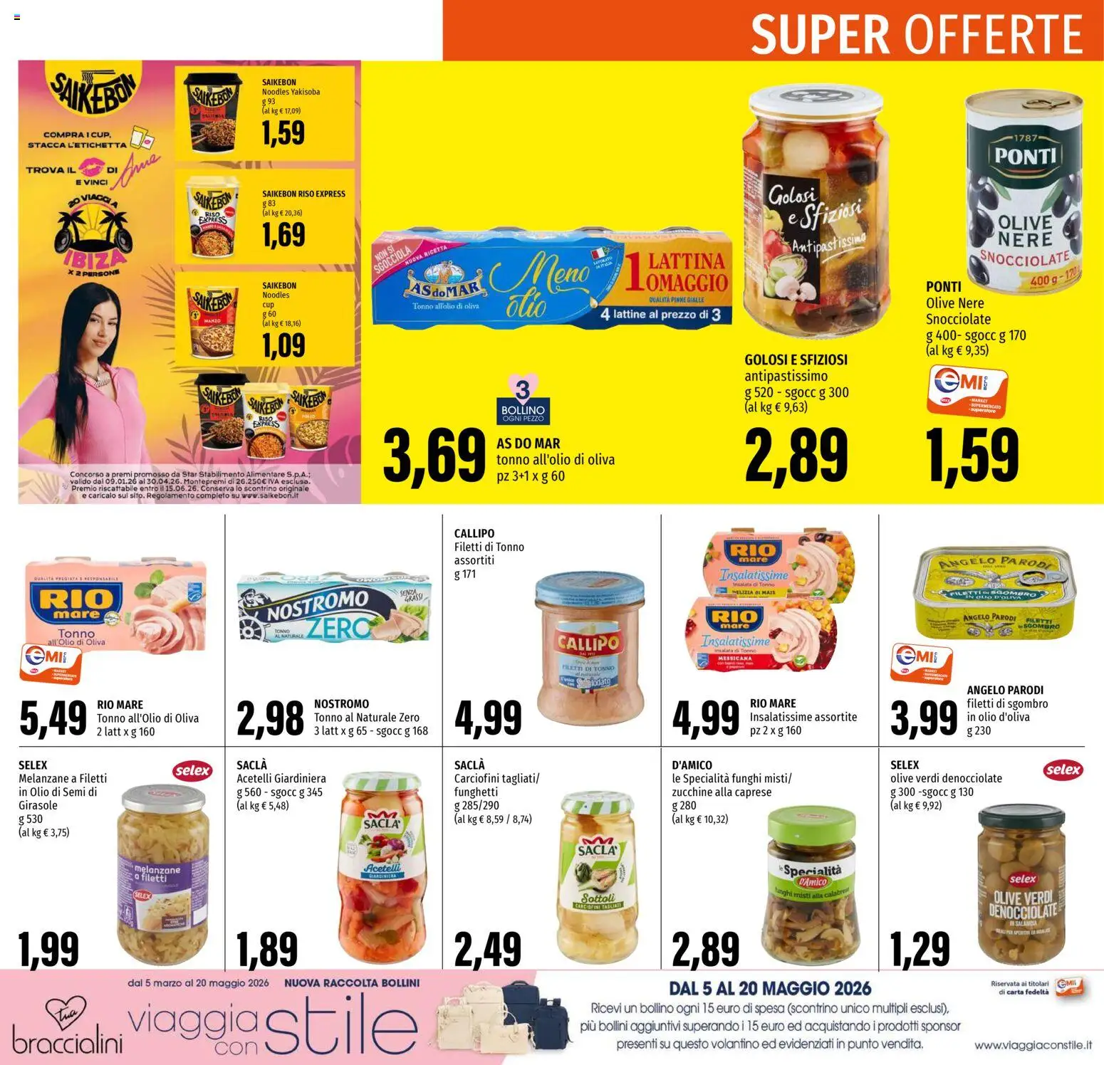 Volantino EMI del 16.03.2026 | Pagina: 14 | Prodotti: Insalata, Olive, Tonno al naturale, Mais