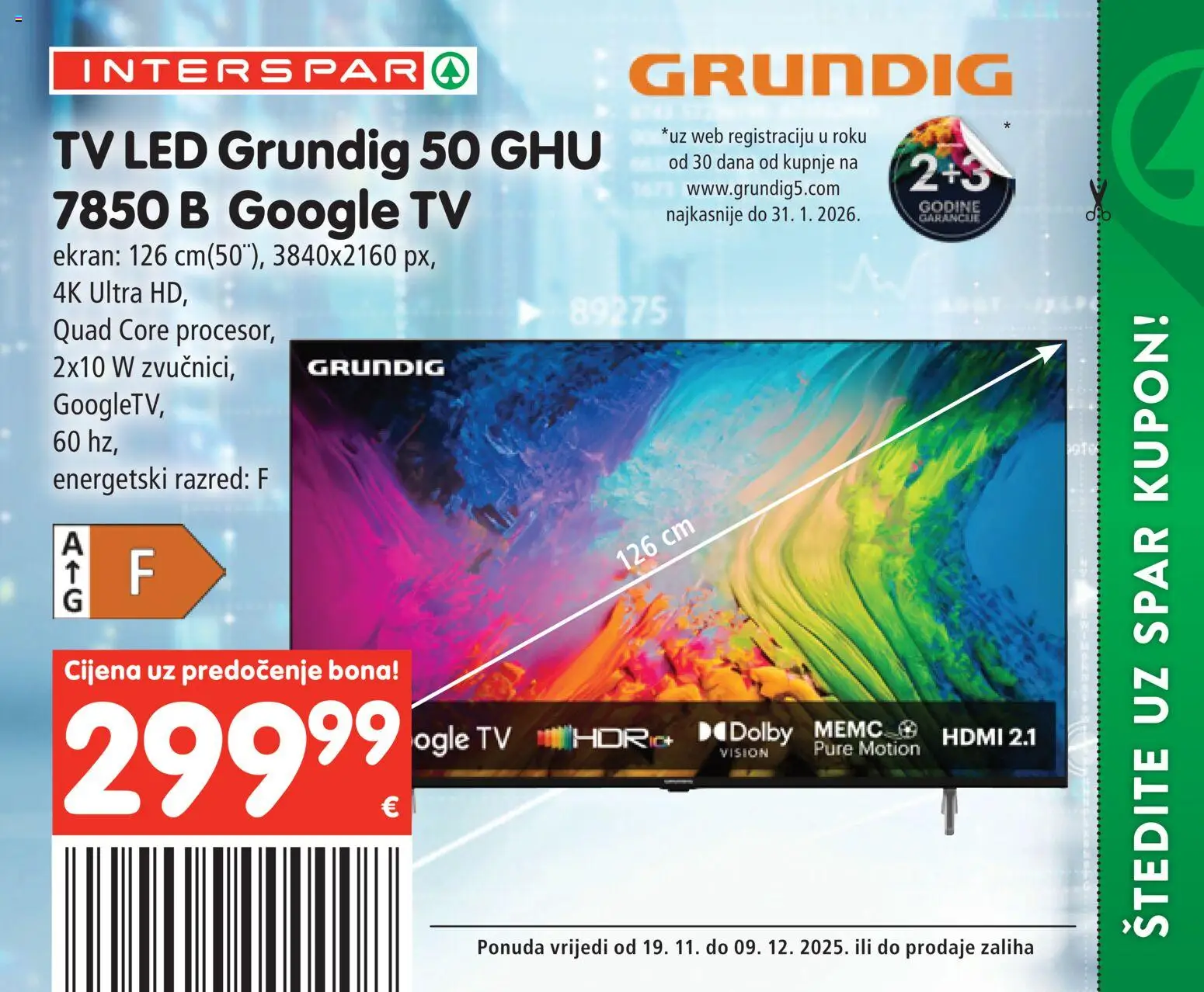 Interspar katalog | vrijedi od 19.11.2025 | Stranica: 26 | Proizvodi: Tv