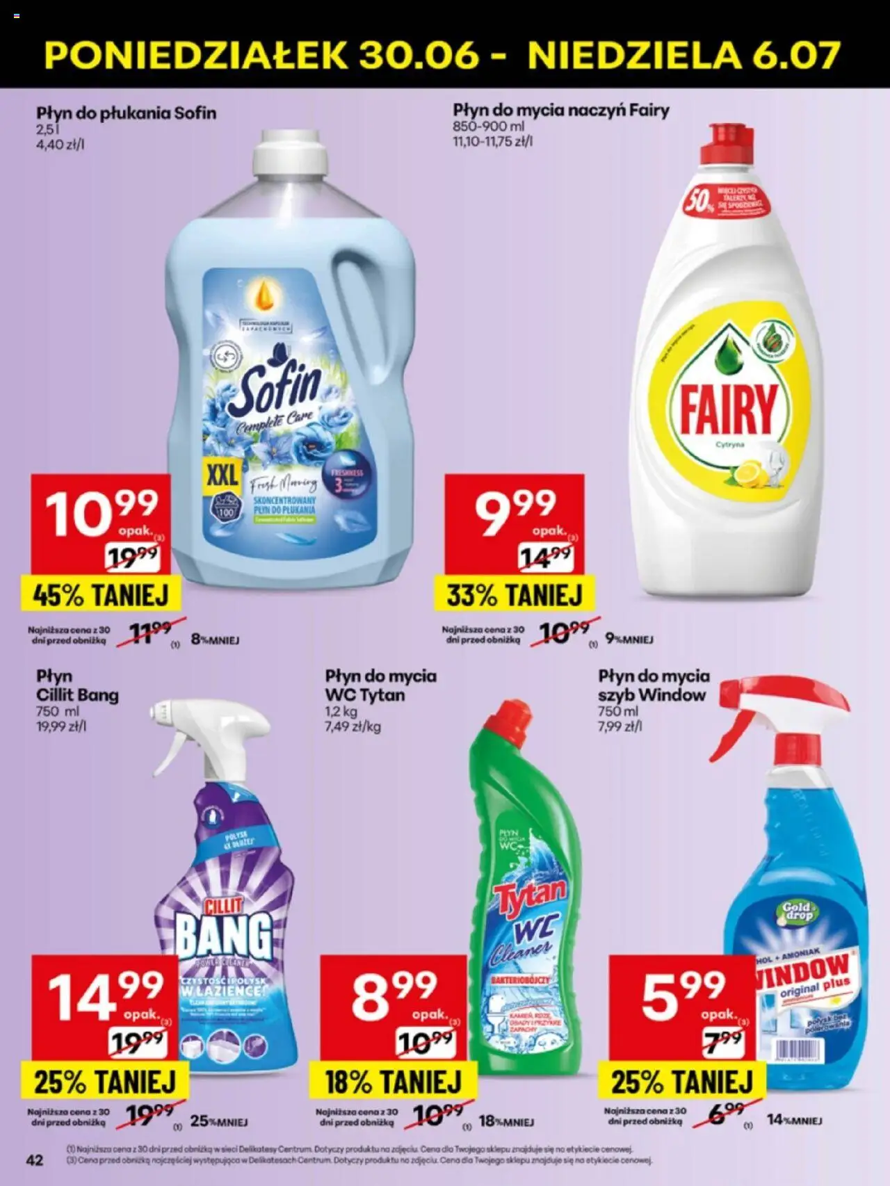 Delikatesy Centrum Gazetka - Sklepy Własne od 30.06.2025 | Strona: 42 | Produkty: Cytryna, Cleaner, Delikatesy, Płyn do mycia naczyń