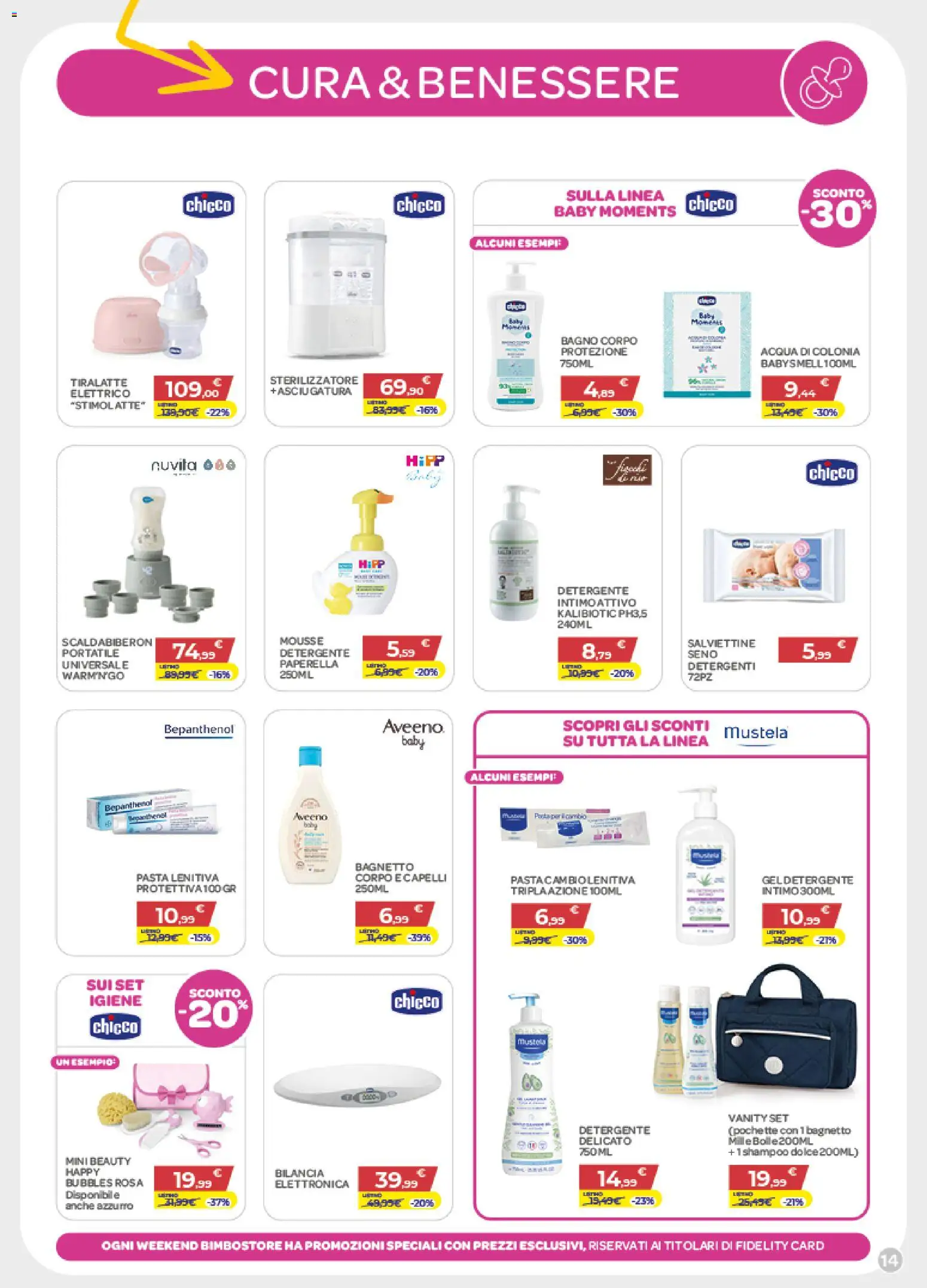 Volantino Bimbo store del 02.04.2026 | Pagina: 14 | Prodotti: Shampoo, Detergente intimo, Bagnetto, Bagno