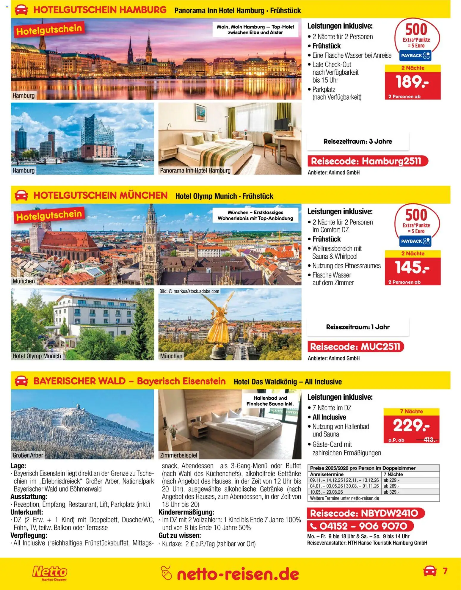Netto Reisen Prospekt 	 – gültig ab 30.10.2025 | Seite: 7 | Produkte: Wasser, Uhr