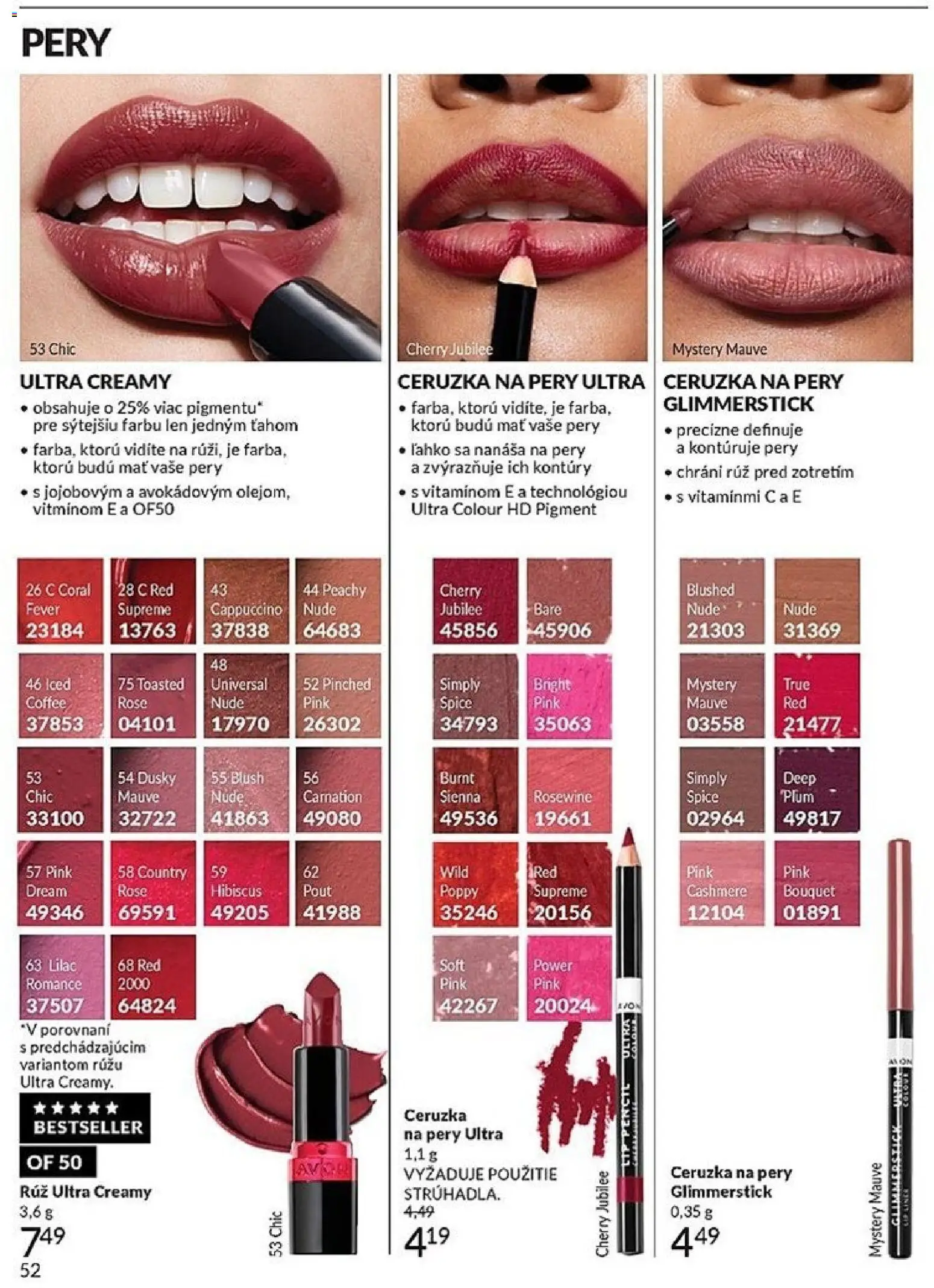 Nové Avon akcie – leták je platný od 01.05.2026 | Strana: 52 | Produkty: Ceruzka