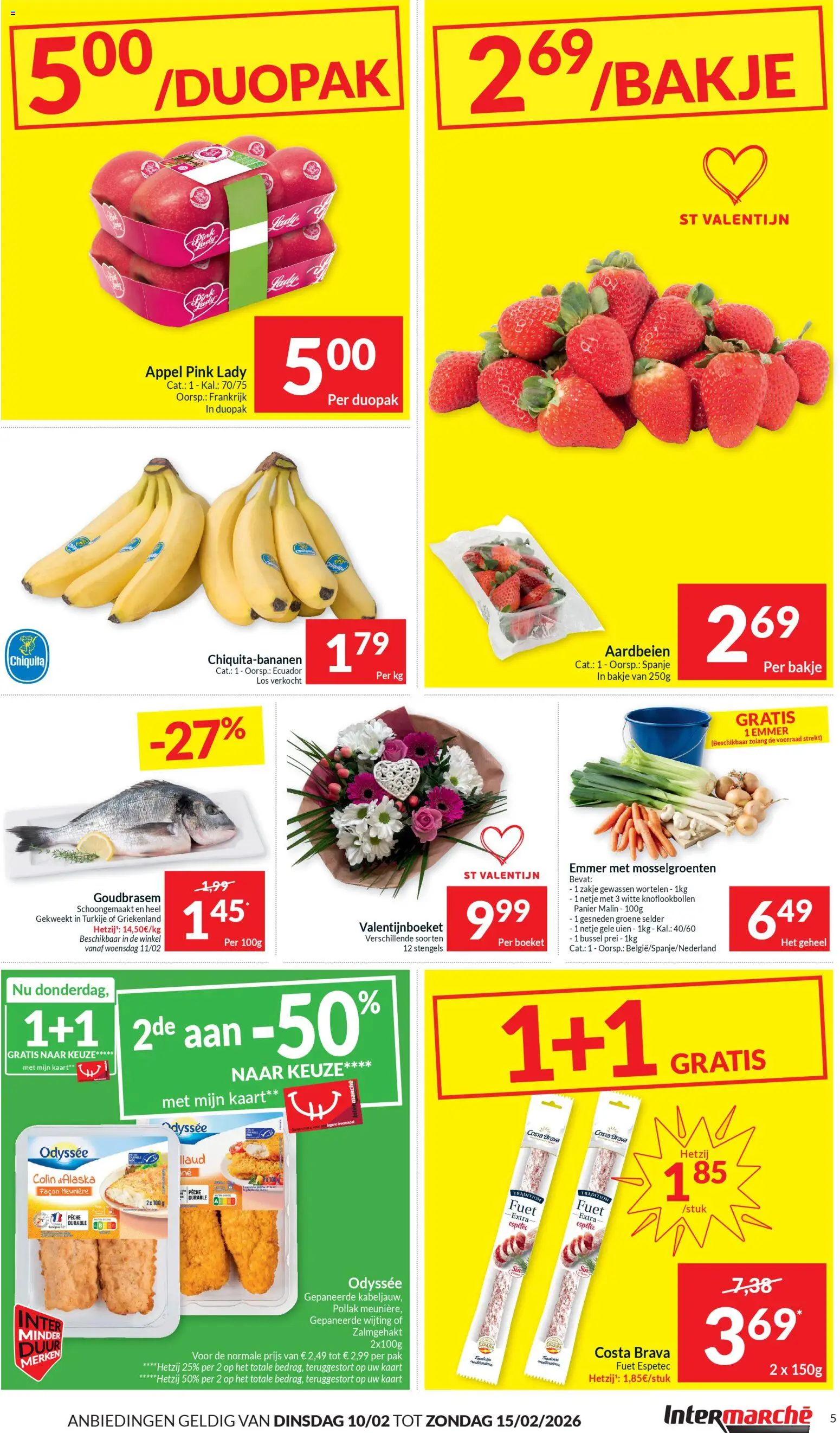 {H1} | Pagina: 5 | Producten: Prei, Aardbeien, Appel, Kaart