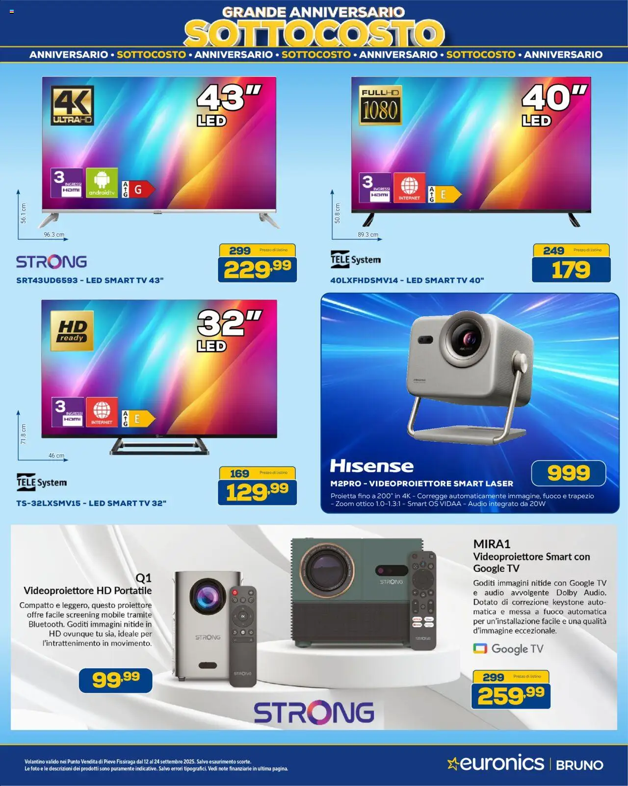 Volantino Euronics del 12.09.2025 | Pagina: 18 | Prodotti: Mobile, smart TV, TV, Audio