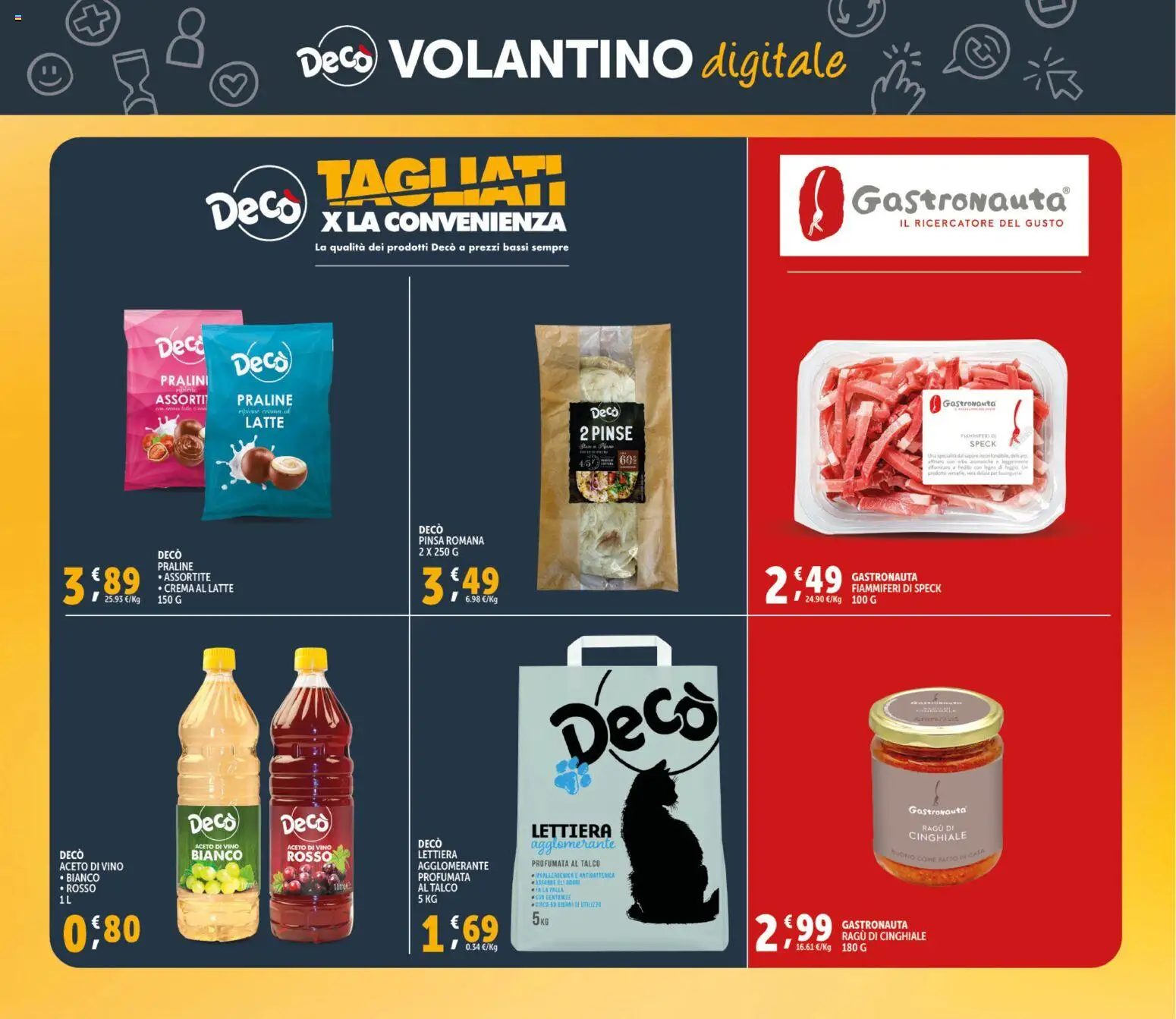 Volantino Decò del 23.02.2026 | Pagina: 34 | Prodotti: Speck, Crema, Ragú, Aceto
