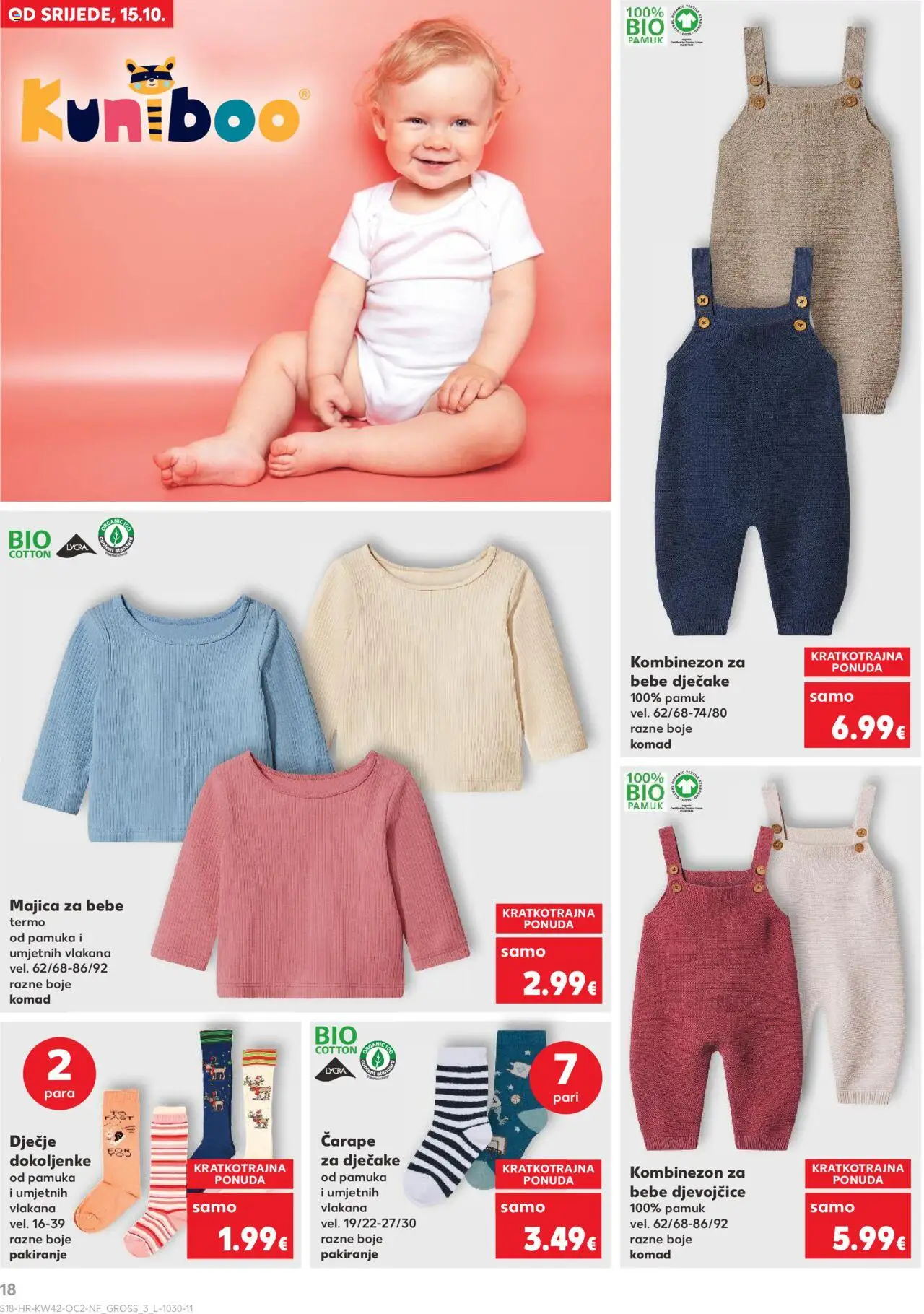 Kaufland katalog | vrijedi od 15.10.2025 | Stranica: 18 | Proizvodi: Majica, Kombinezon, Čarape