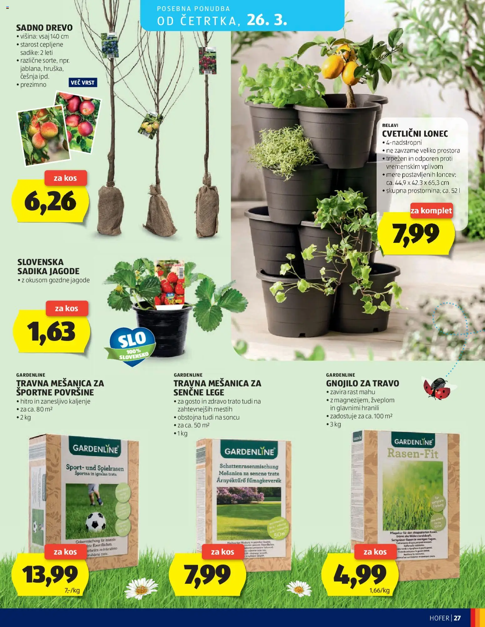 Novi Hofer katalog katalog ponudbe – veljaven od 19.03.2026 | Stran: 27 | Izdelki: Kos, Jagode