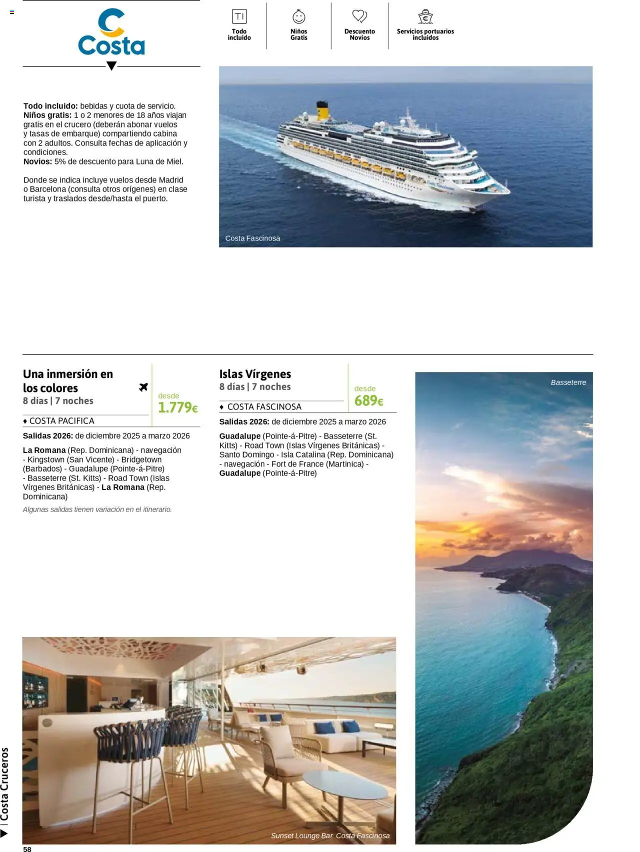 Viajes El Corte Inglés - Crucero Fantástico │ válido desde el 16.09.2025 | Página: 58 | Productos: Navegación