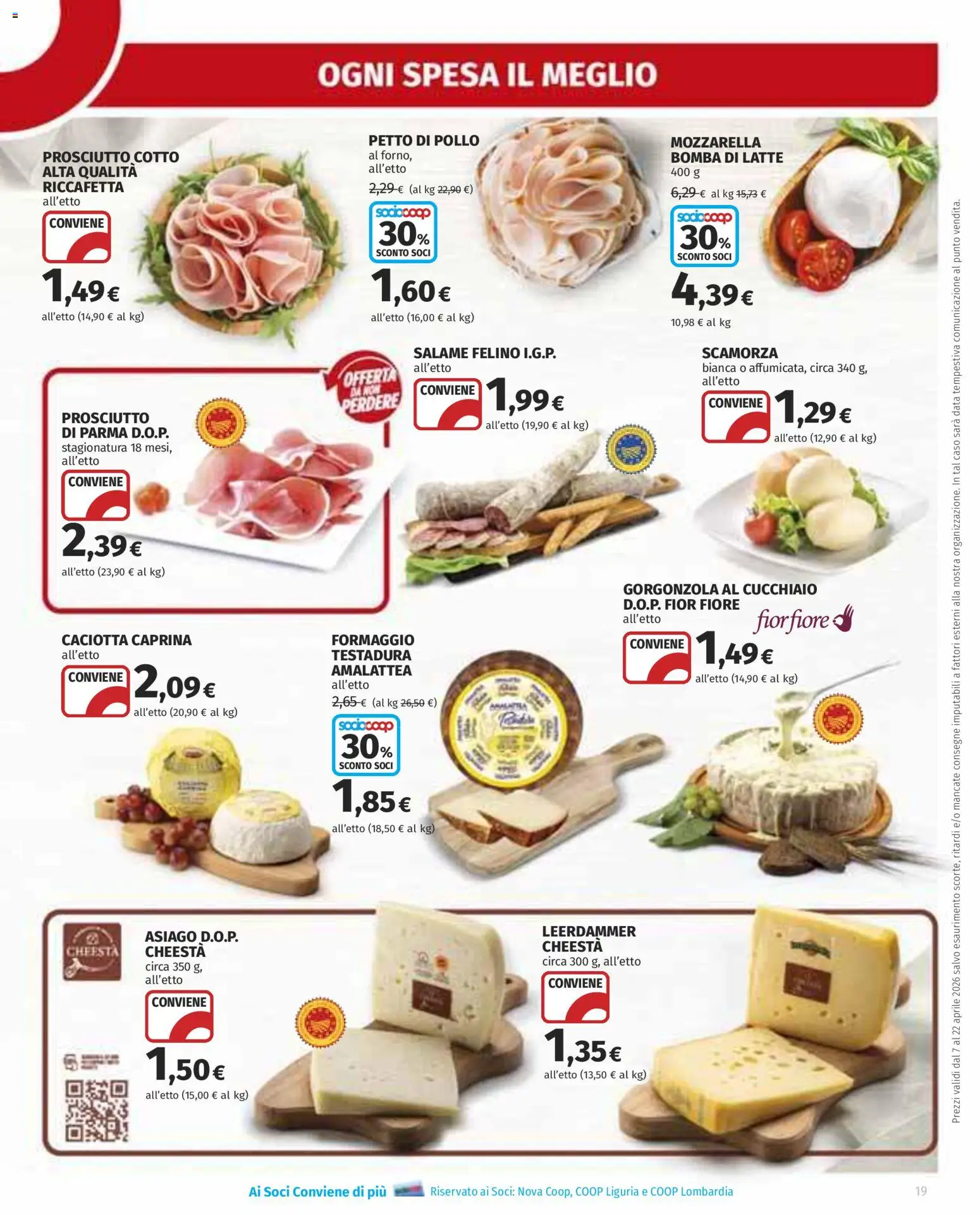 Volantino Ipercoop del 07.04.2026 | Pagina: 19 | Prodotti: Pollo, Mozzarella, Prosciutto, Data