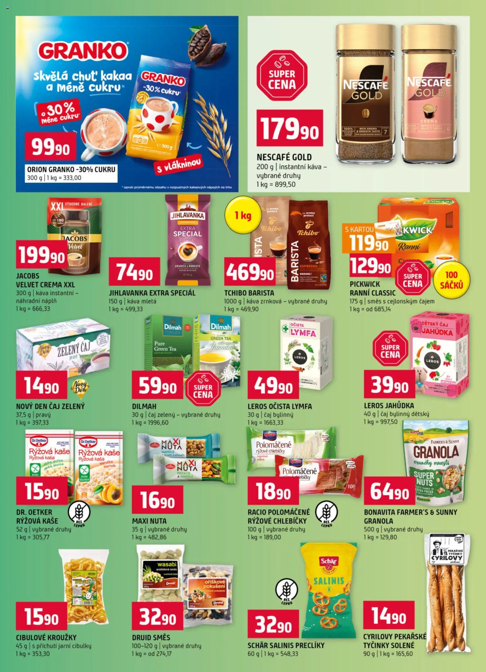 Terno leták od 12.11.2025 | Strana: 9 | Produkty: Nescafé Gold, Zelený čaj, Tyčinky, Granko