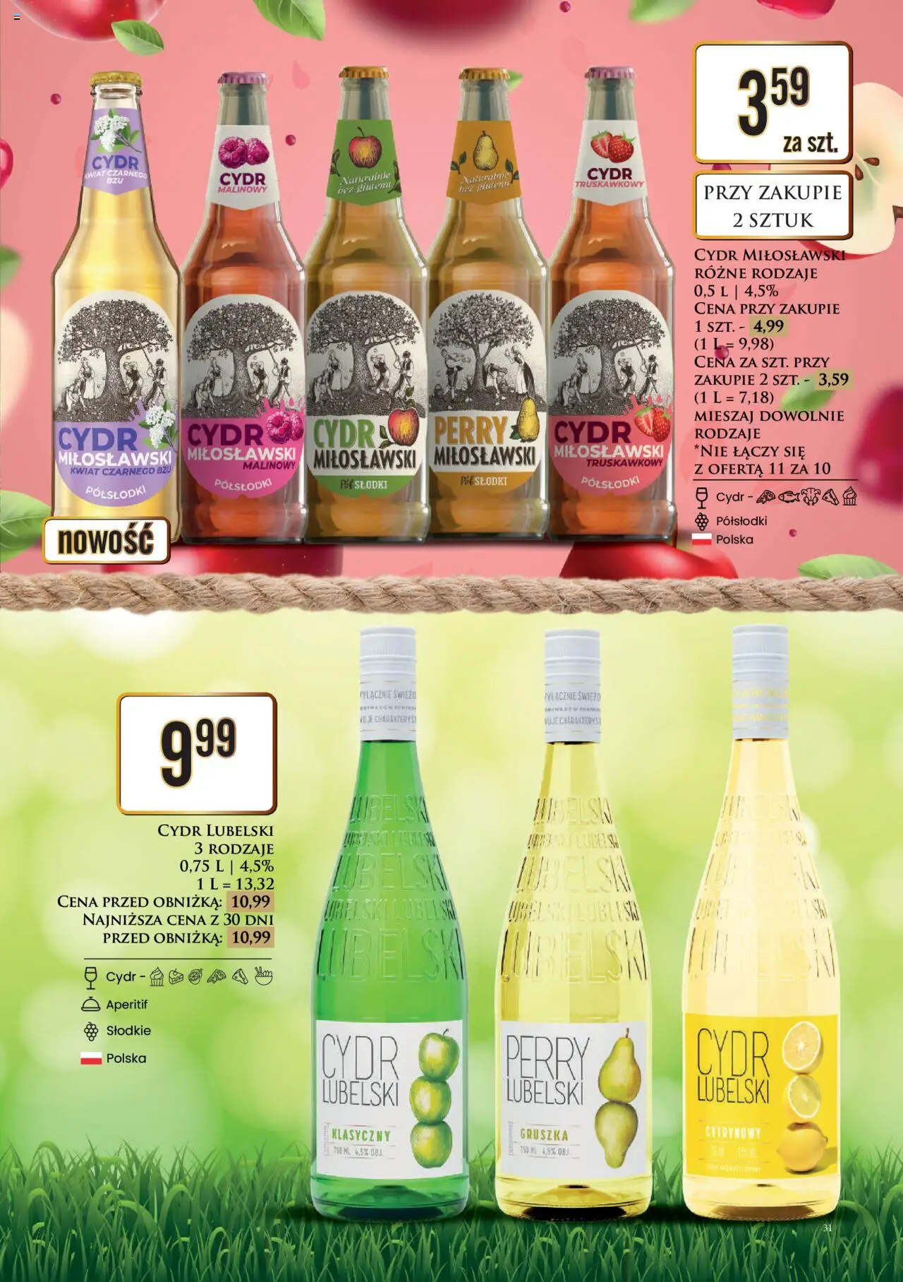 Dino Gazetka alkoholowa od 11.08.2025 | Strona: 31 | Produkty: Gruszka, Cydr