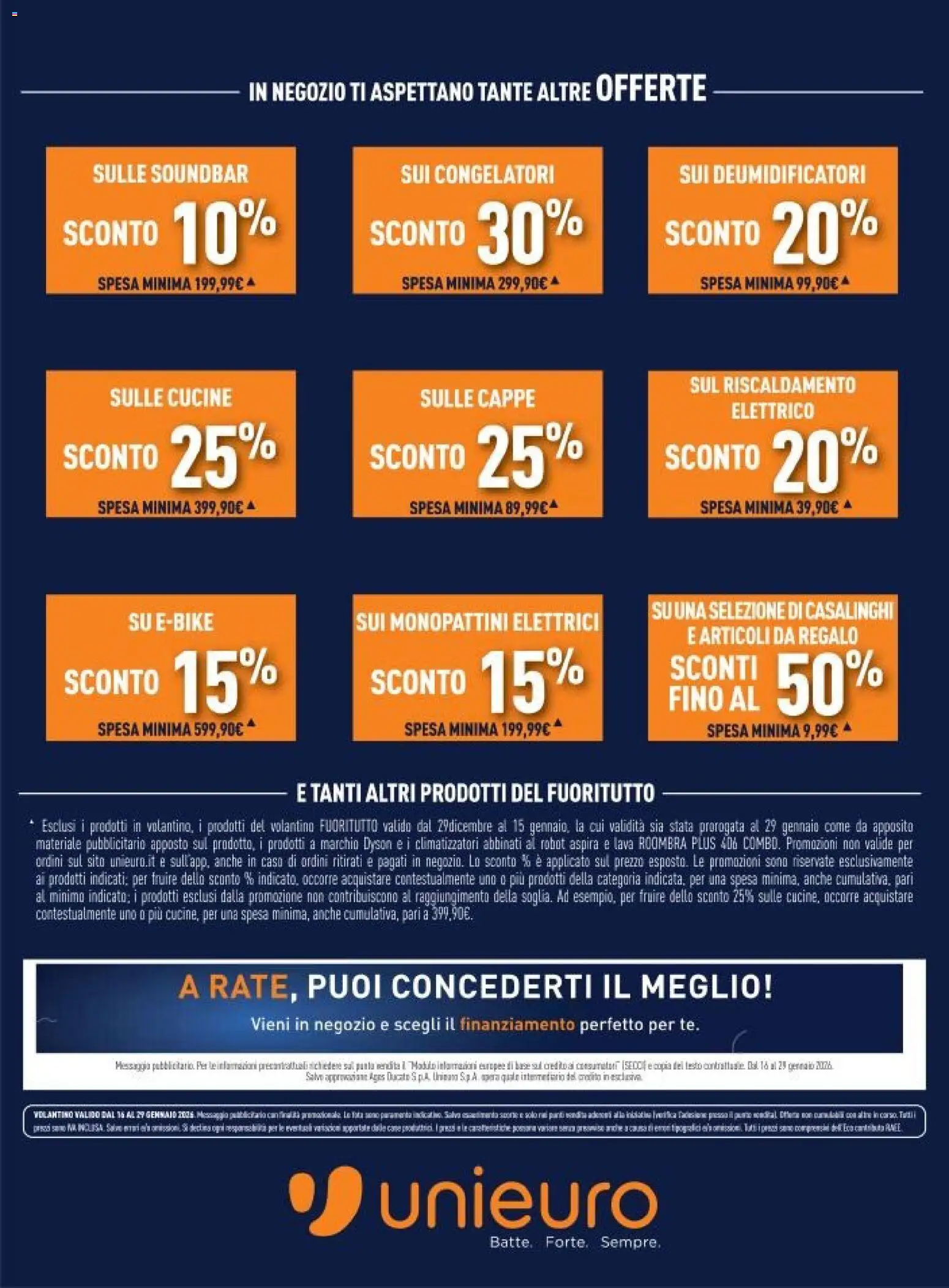 Volantino Unieuro del 16.01.2026 | Pagina: 31 | Prodotti: Cucine, Soundbar, Robot, Dyson
