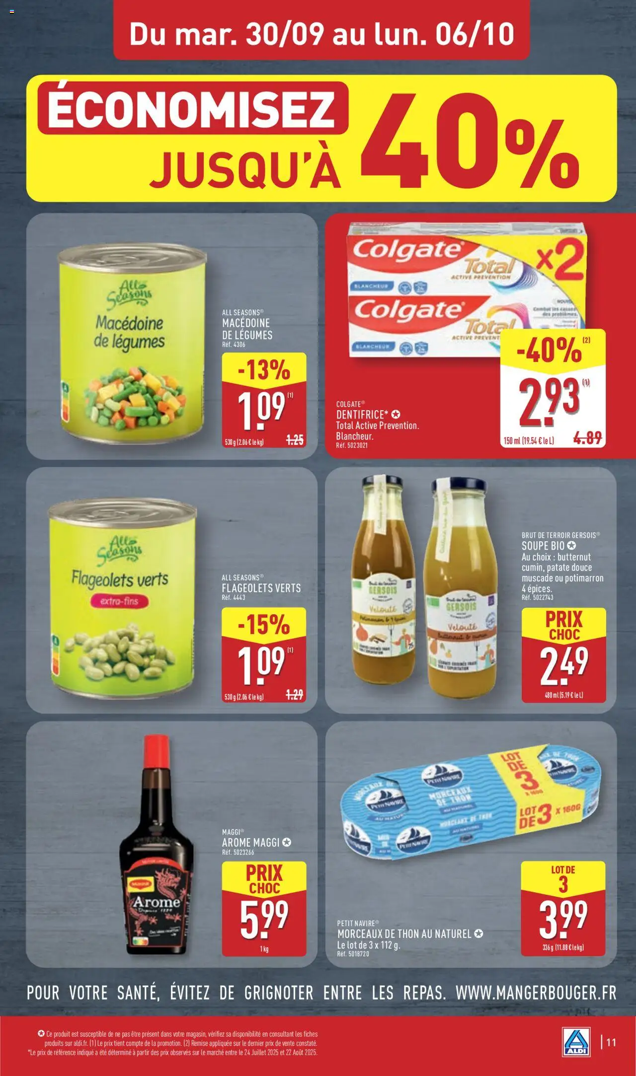  | Page: 13 | Produits: Soupe, Thon au naturel, Patate douce, Butternut