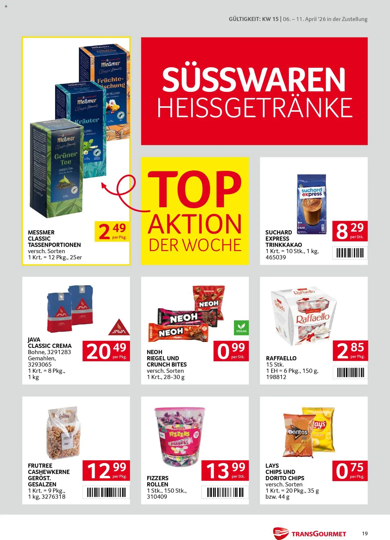 Transgourmet Zustellaktion gültig ab 06.04.2026 | Seite: 19 | Produkte: Chips