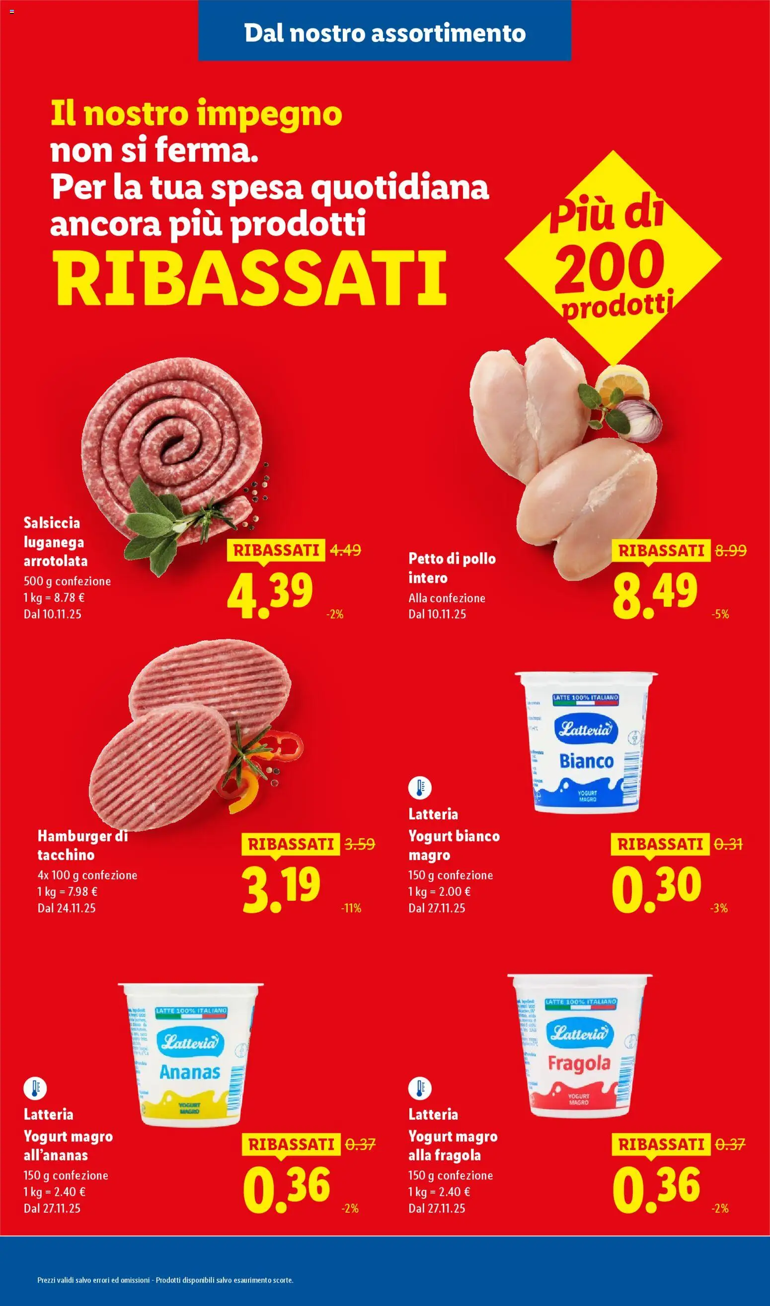 Volantino Lidl del 08.01.2026 | Pagina: 17 | Prodotti: Pollo, Tacchino, Latte, Hamburger