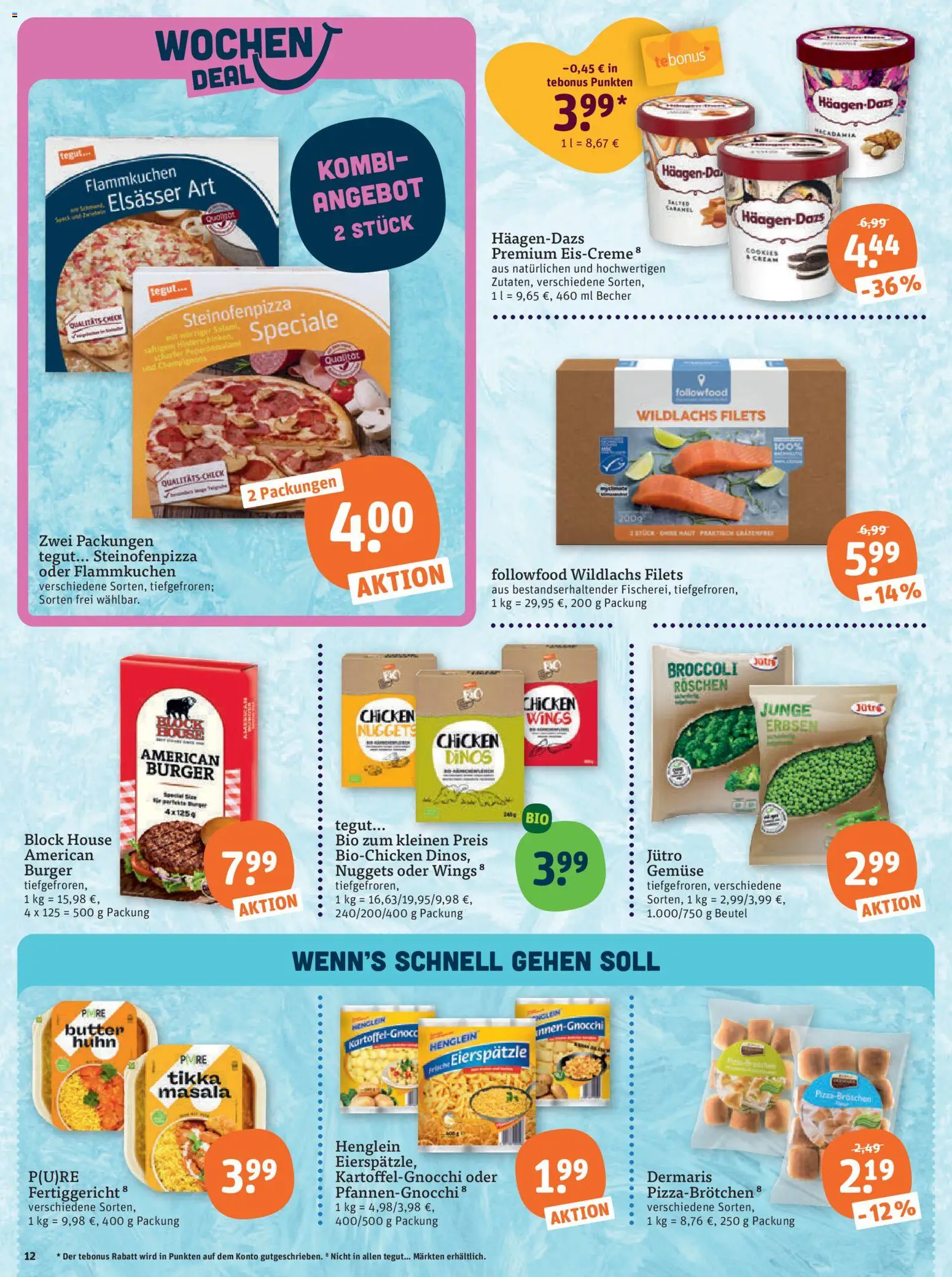 Tegut Prospekt 	 – gültig ab 02.02.2026 | Seite: 14 | Produkte: Butter, Burger, Gemüse, Erbsen