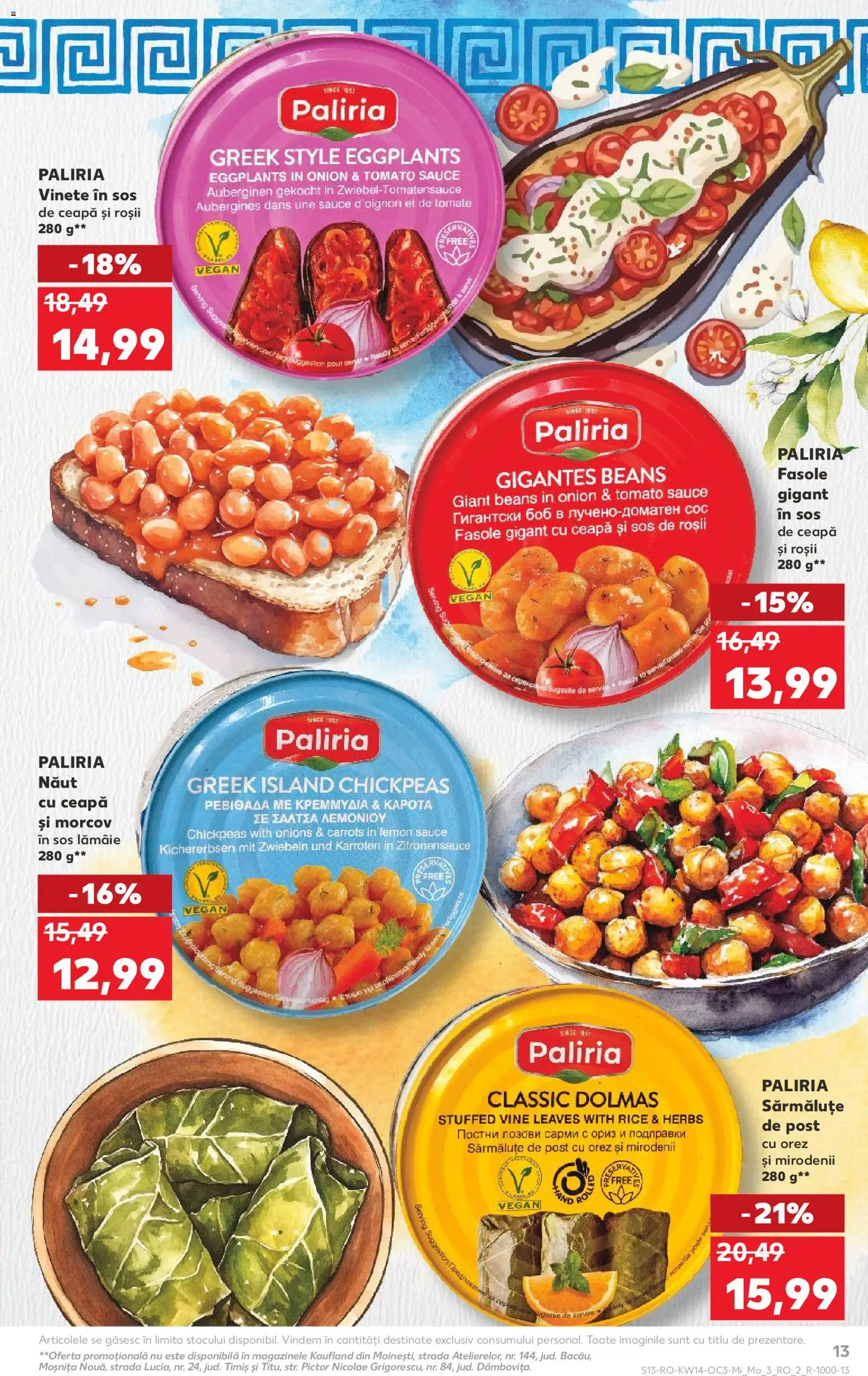 Noul catalog Kaufland – valabil de la 01.04.2026 | Pagină: 13 | Produse: Brokoli, Roșii, Ceapă, Sos