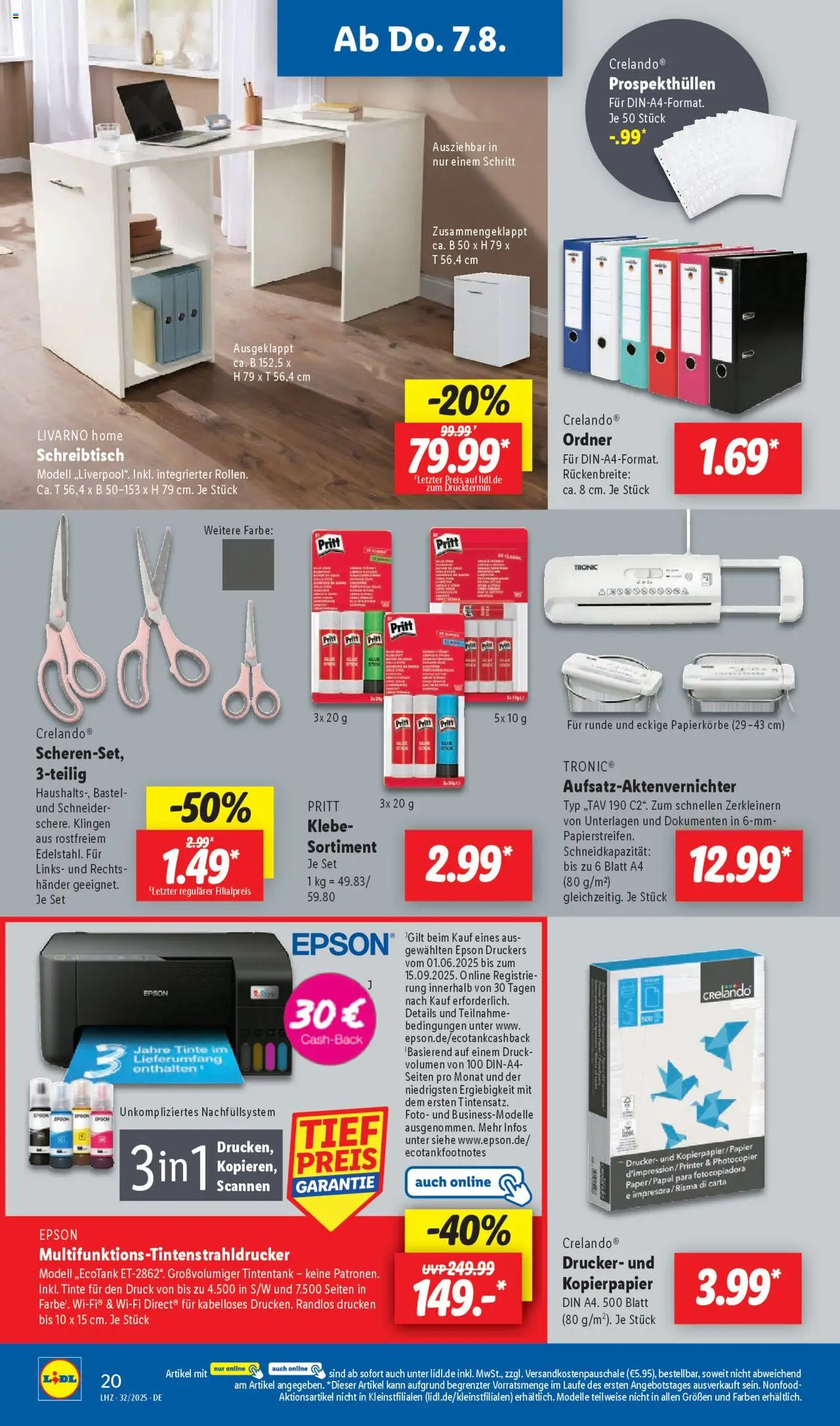 Lidl Prospekt Katzenelnbogen - gültig ab dem 04.08.2025 | Seite: 32 | Produkte: Epson, Drucker