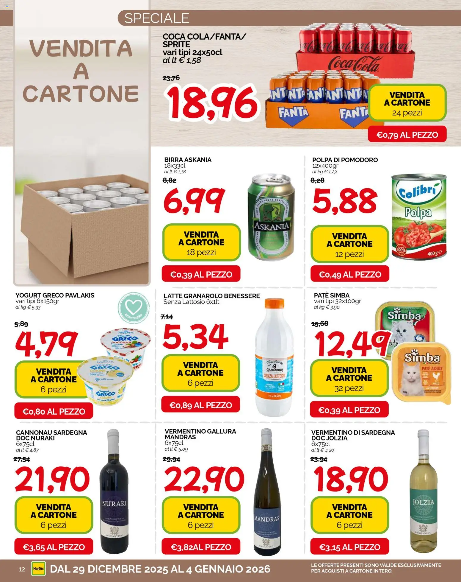 Volantino HarDis del 29.12.2025 | Pagina: 12 | Prodotti: Yogurt greco, Paté, Yogurt, Latte