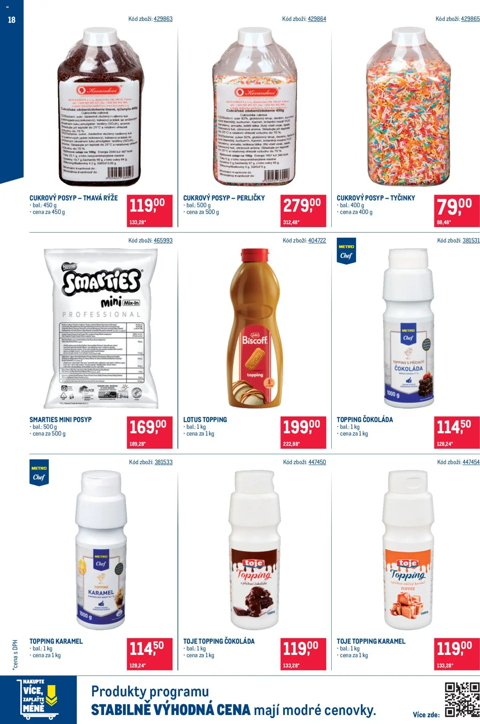 Makro leták - Zmrzliny od 22.04.2026 | Strana: 18 | Produkty: Čokoláda, Rýže, Tyčinky, Cukr