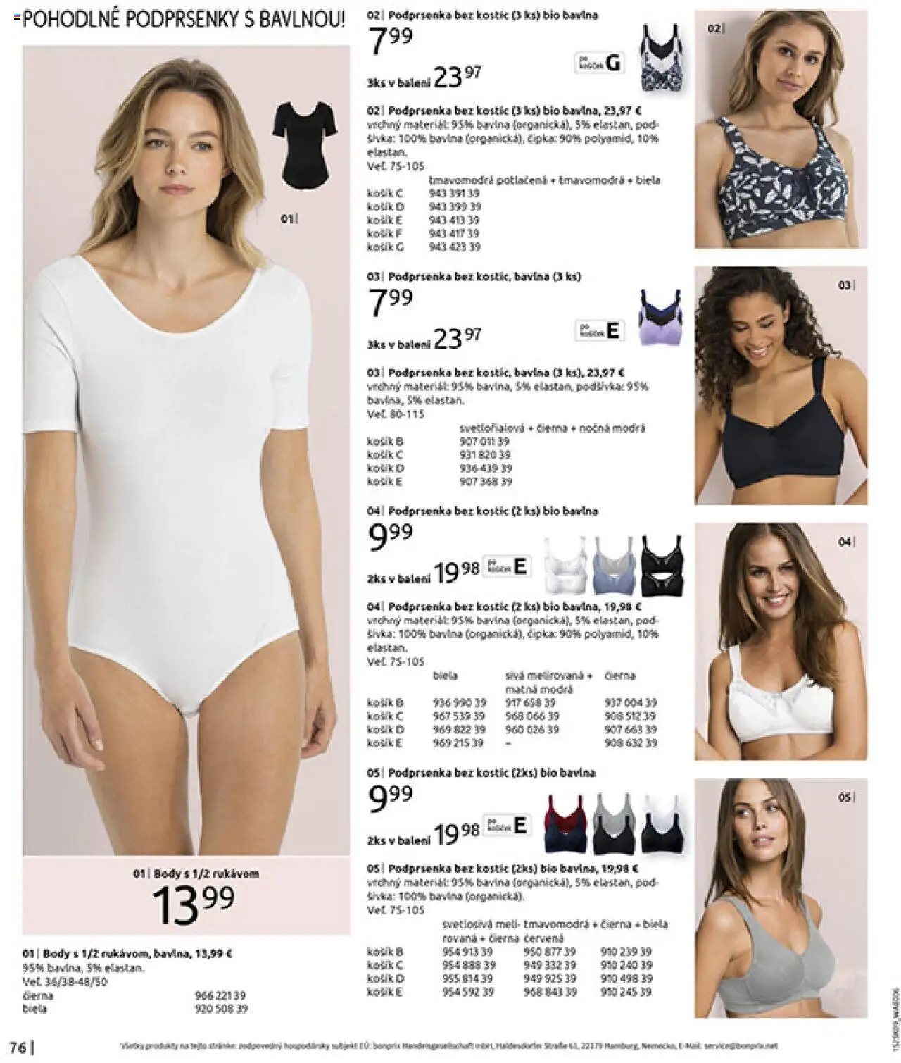 Nové Bonprix akcie – leták je platný od 23.09.2025 | Strana: 78 | Produkty: Podprsenka