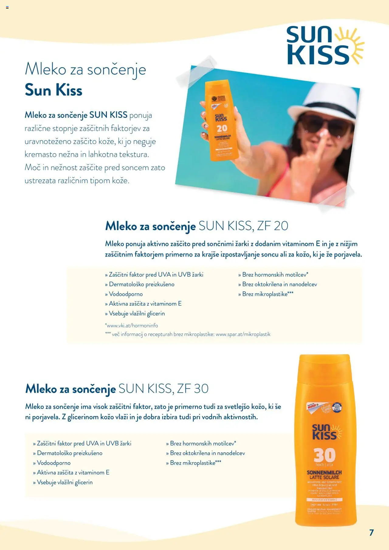 Spar katalog zaščita kože pred soncem │ velja od 12.05.2025 | Stran: 7 | Izdelki: Mleko