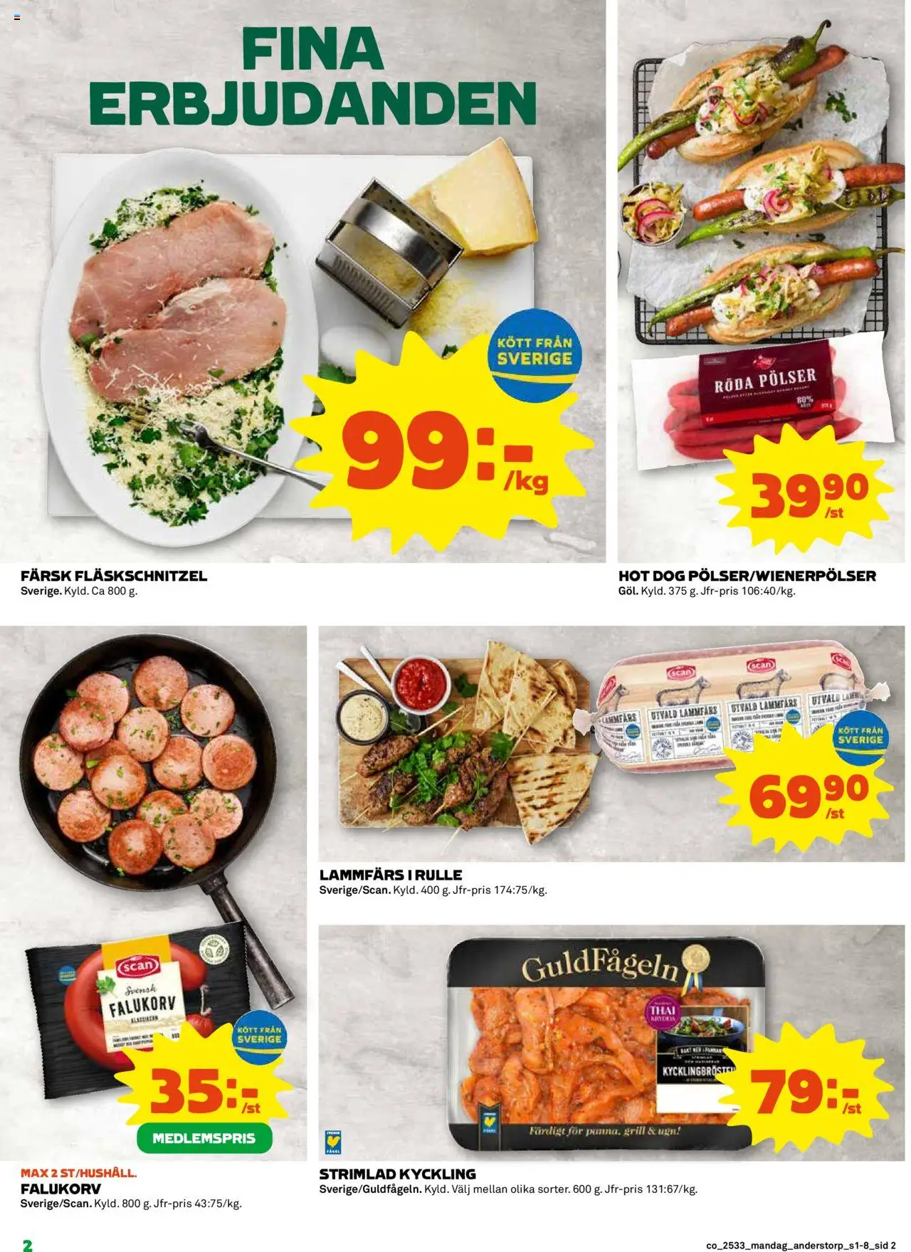 Coop reklamblad aktuell från 11.08.2025 | Sida: 2 | Produkter: Grill, Falukorv