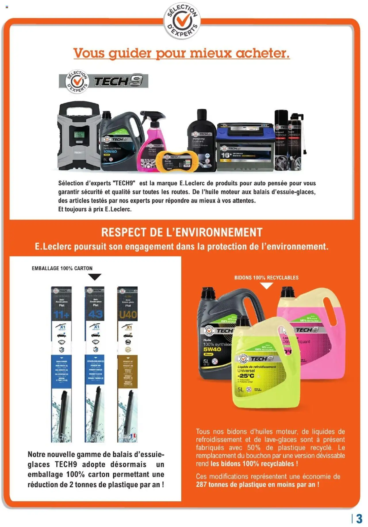  | Page: 3 | Produits: Glaces, Eponge, Liquide de refroidissement, Huile