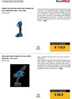 Anteprima del volantino Eurobrico Potatori catalogo valido a partire dal 23.07.2025 | Pagina: 21 | Prodotti: Forbice, Sega, Batteria, Batterie