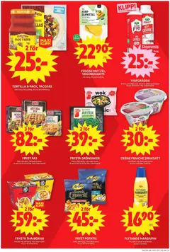 FRYST PAJ, Fryst paj, flera olika sorter - Förhandsvisning av reklamblad från butik ICA Maxi aktuell från 16.02.2026 | Sida: 8 | Produkter: Visp, Tortilla, Margarin, Grädde