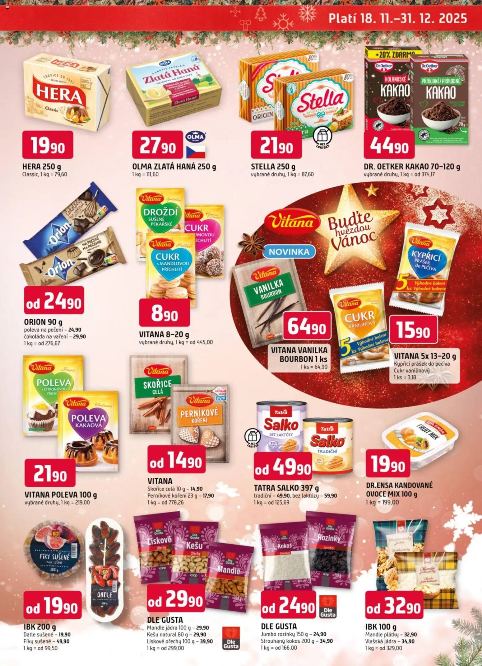 Trefa leták od 19.11.2025 | Strana: 13 | Produkty: Bourbon, Salko, Lískové ořechy, Mandle