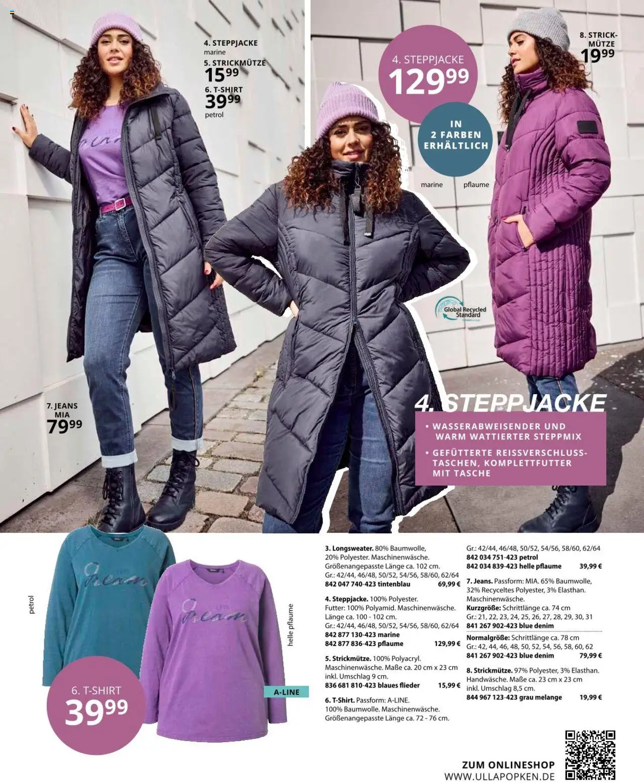 Ulla Popken Prospekt 	 – gültig ab 01.10.2025 | Seite: 5 | Produkte: Tasche, Steppjacke, Jeans