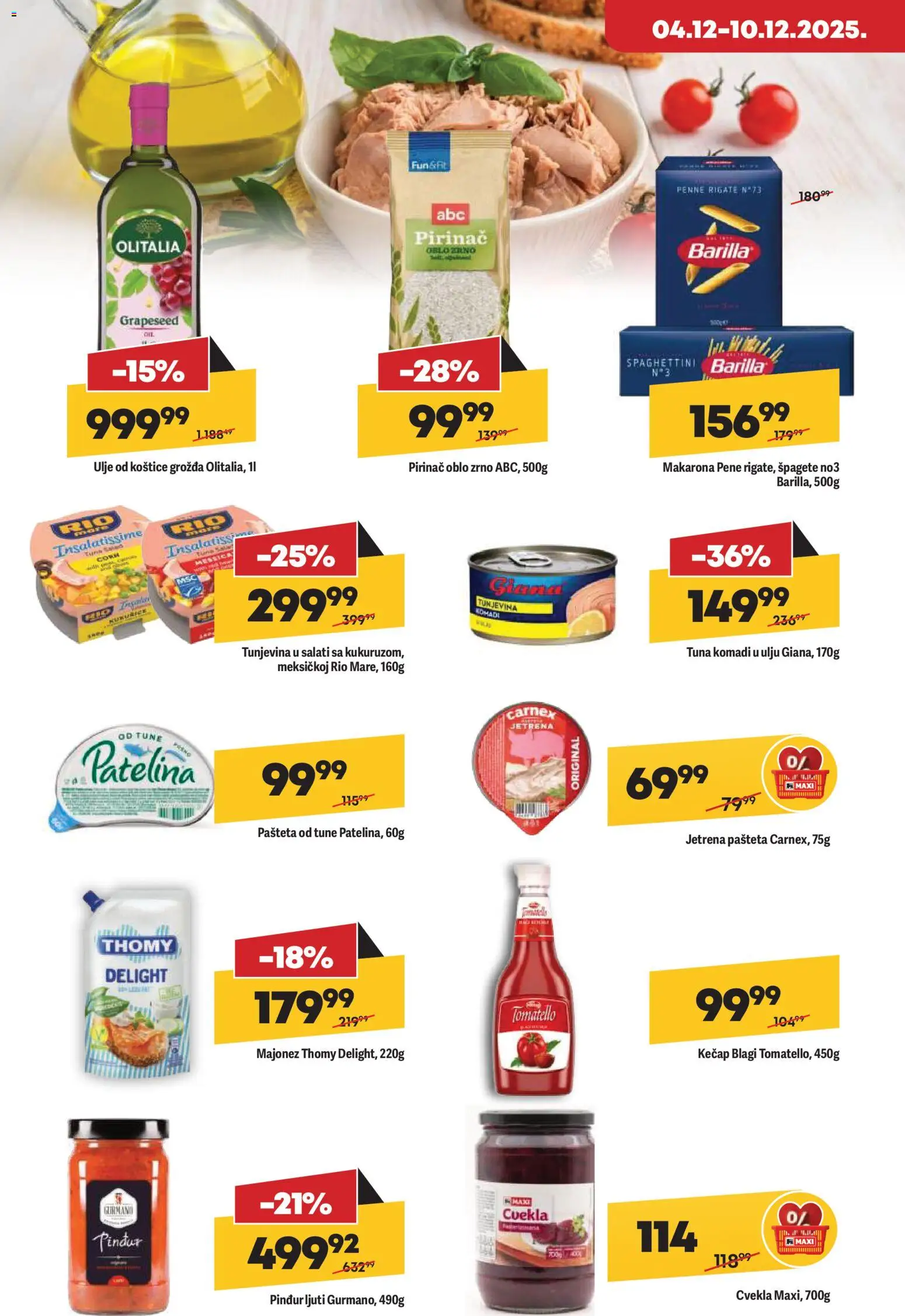 Maxi katalog - važi od 04.12.2025 | Strana: 18 | Proizvode: Majonez, Kečap, Cvekla, Pašteta