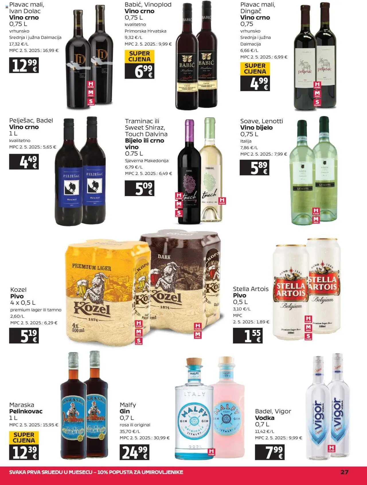 Tommy katalog | vrijedi od 31.07.2025 | Stranica: 27 | Proizvodi: Pelinkovac, Kozel, Vino, Vodka